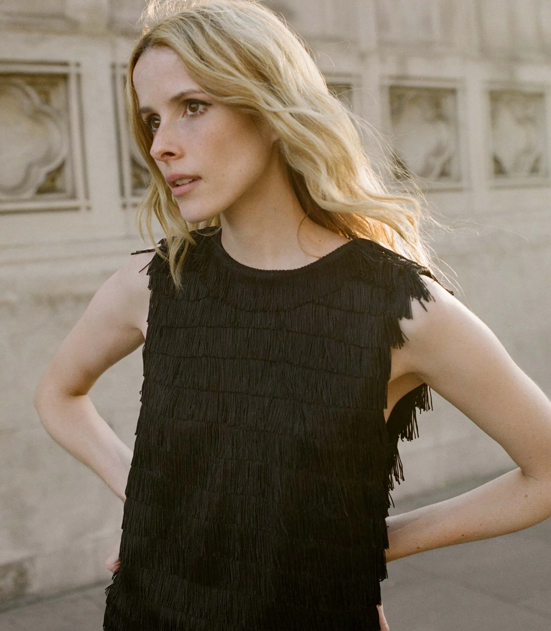 SOIRÉE TUNIC TOP -- BLACK sold by Doen