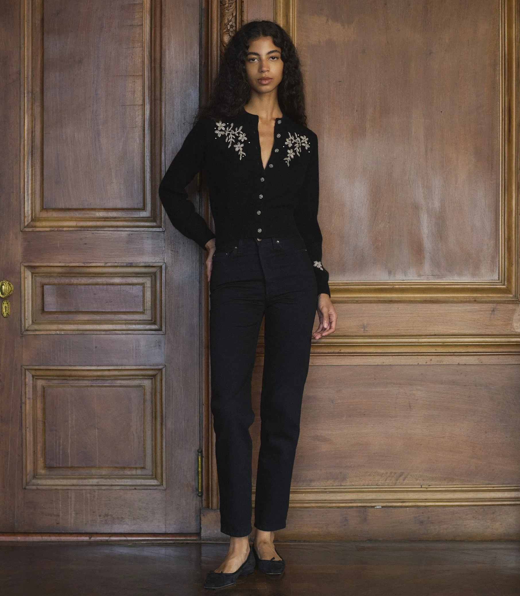 TRESOR CARDIGAN -- BLACK sold by Doen product image thumbnail 5