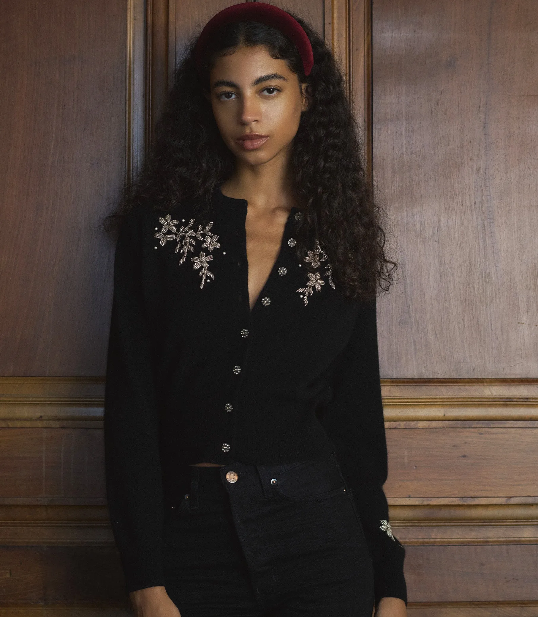 TRESOR CARDIGAN -- BLACK sold by Doen product image thumbnail 4