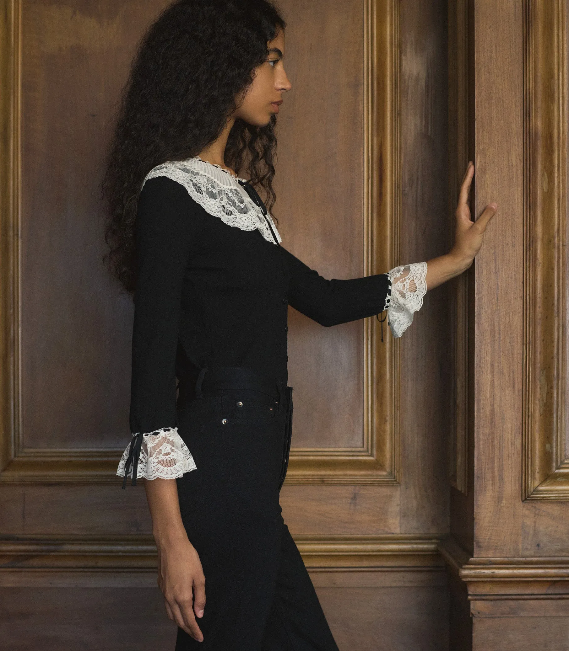 EMILIENNE CARDIGAN -- BLACK sold by Doen product image thumbnail 2