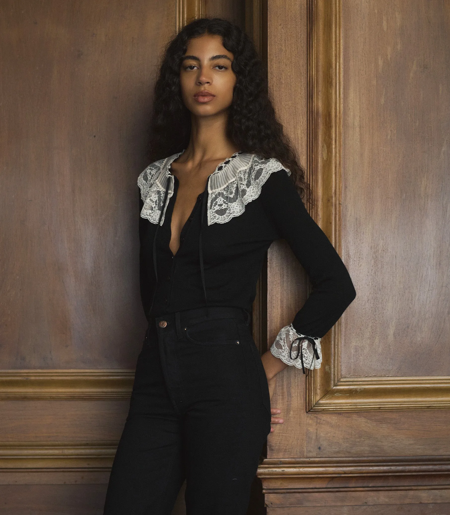 EMILIENNE CARDIGAN -- BLACK sold by Doen