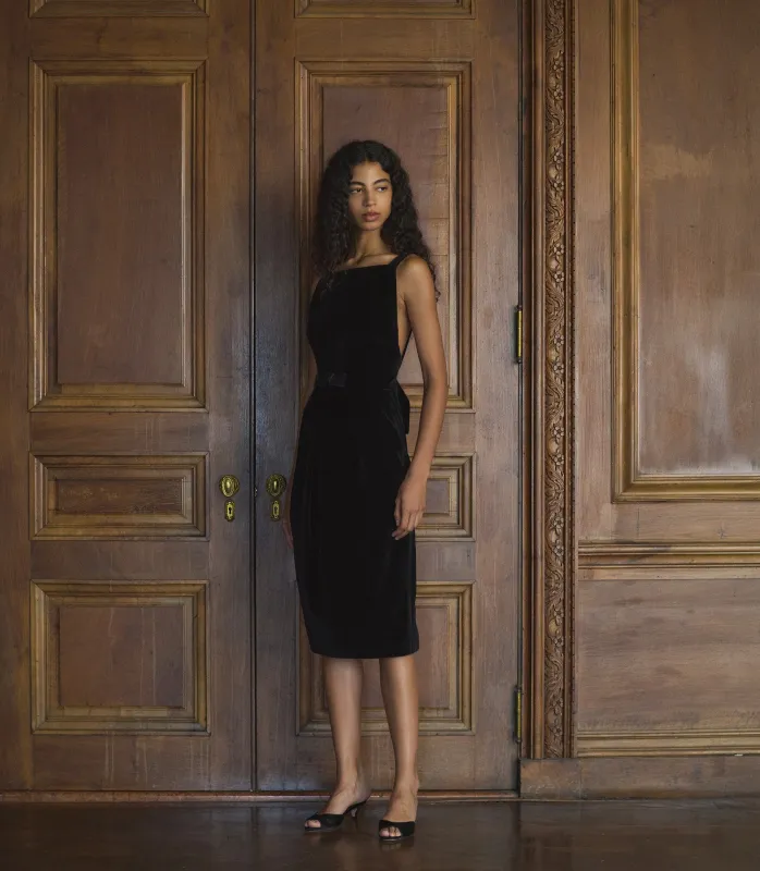 CHANSELLE DRESS -- BLACK sold by Doen