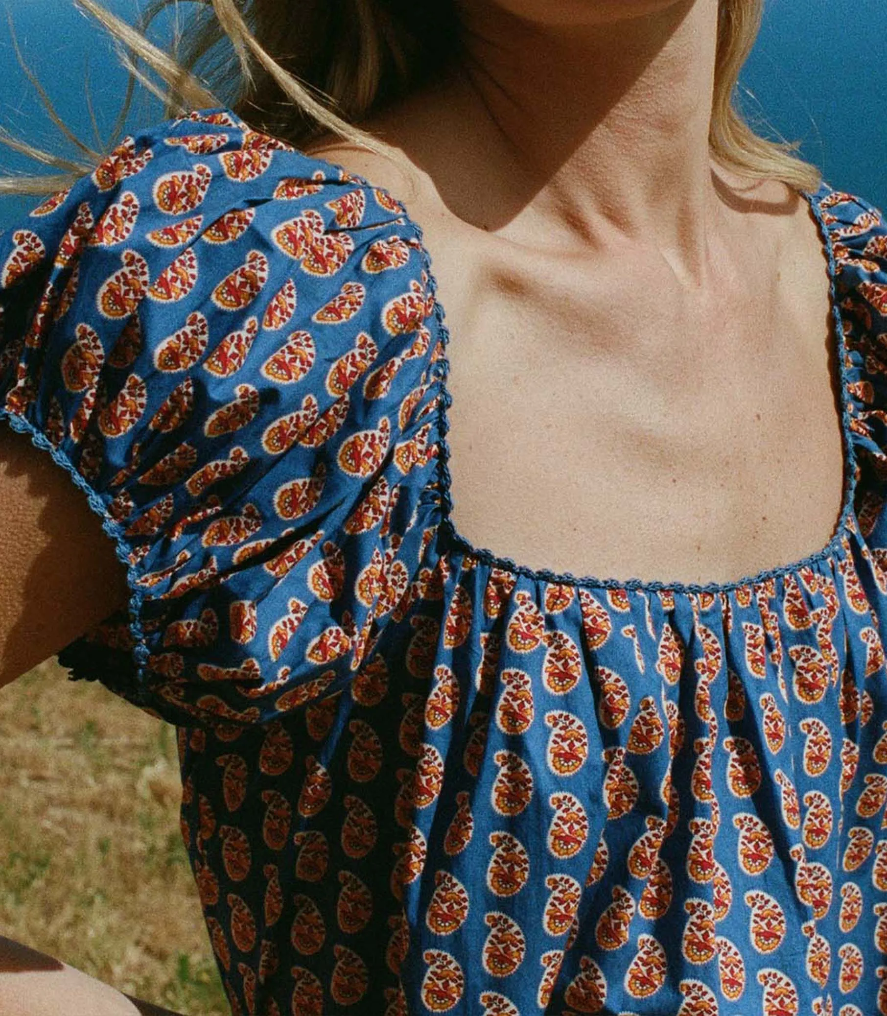 JULIE DRESS -- MAZARINE SUNRISE PAISLEY sold by Doen product image thumbnail 3