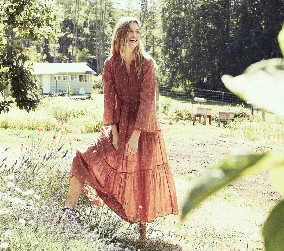 HMD -- ANNELI DRESS -- TAMARILLO PRAIRIE PAISLEY sold by Doen