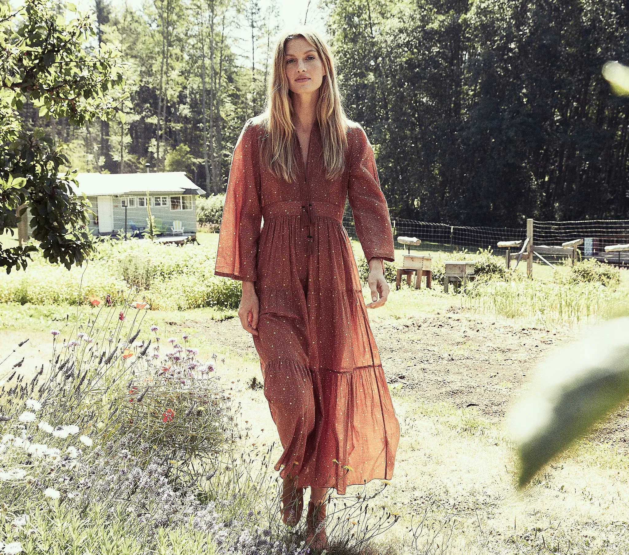 HMD -- ANNELI DRESS -- TAMARILLO PRAIRIE PAISLEY sold by Doen product image thumbnail 2
