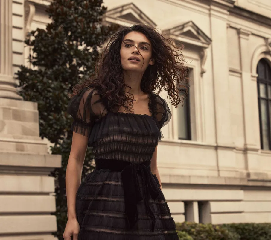 HMD -- CELESTIA DRESS -- BLACK sold by Doen