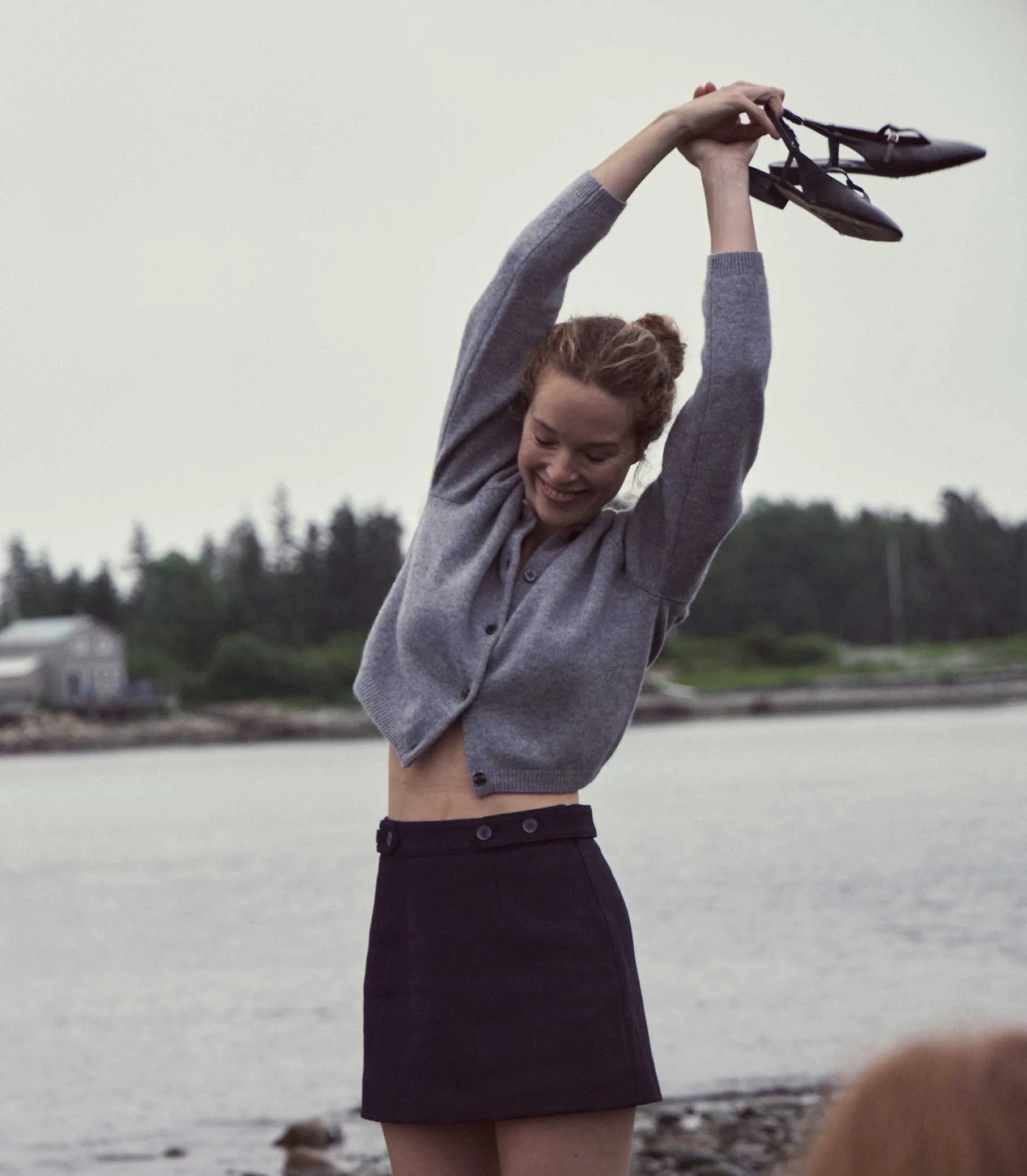 HMD -- ASHFORD CARDIGAN -- PEBBLE GREY sold by Doen