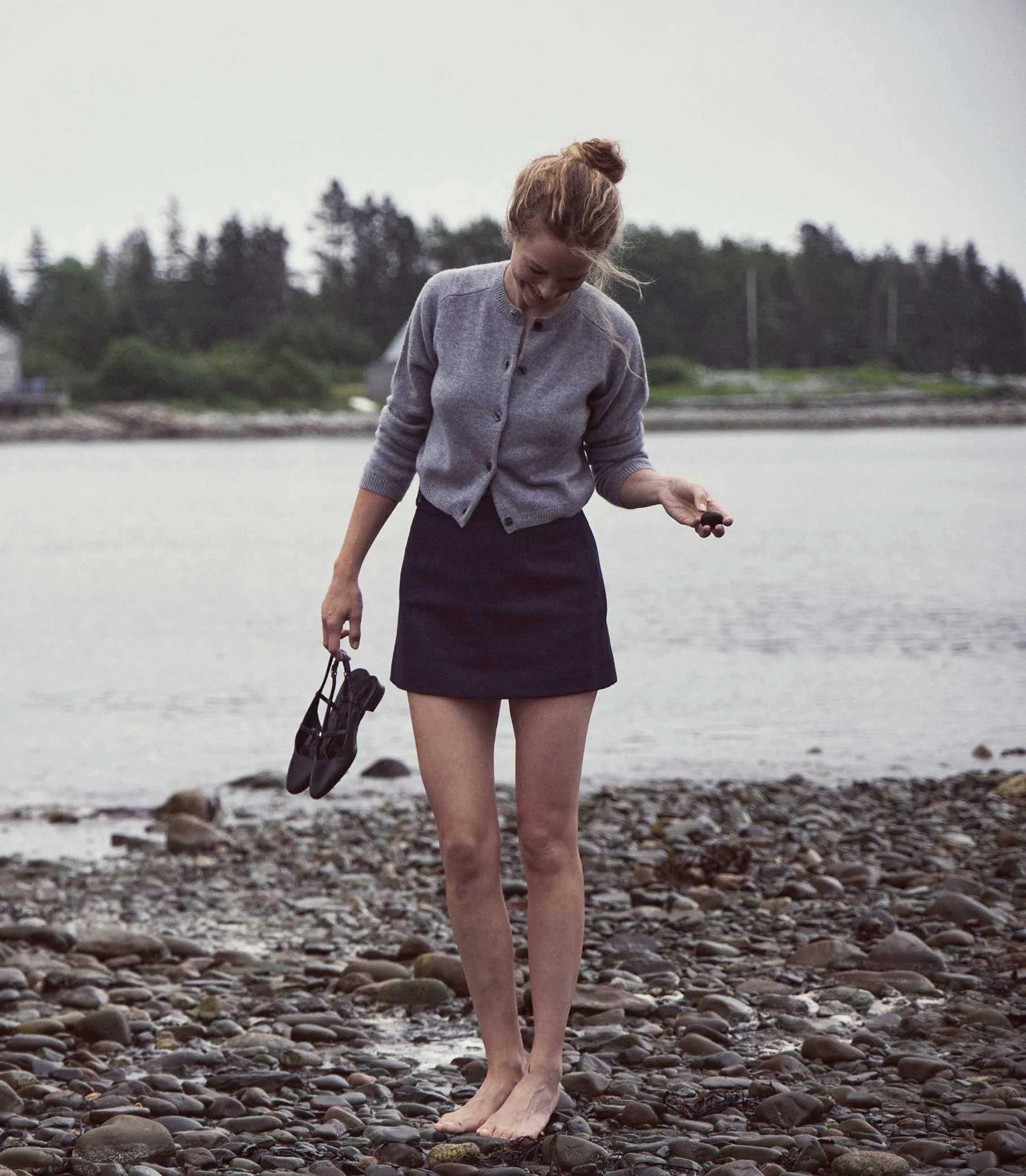 HMD -- ASHFORD CARDIGAN -- PEBBLE GREY sold by Doen product image thumbnail 2