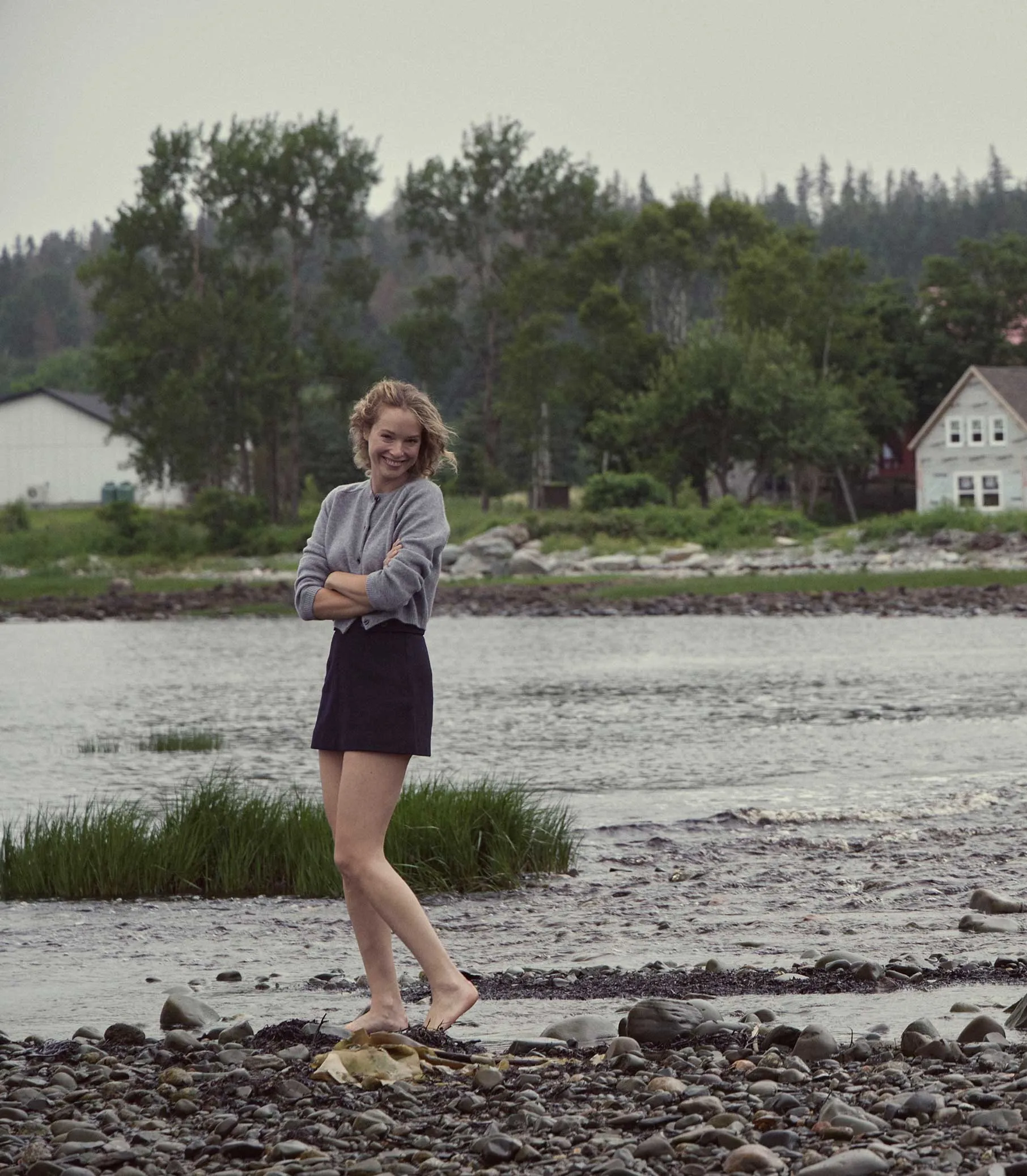 HMD -- ASHFORD CARDIGAN -- PEBBLE GREY sold by Doen product image thumbnail 5