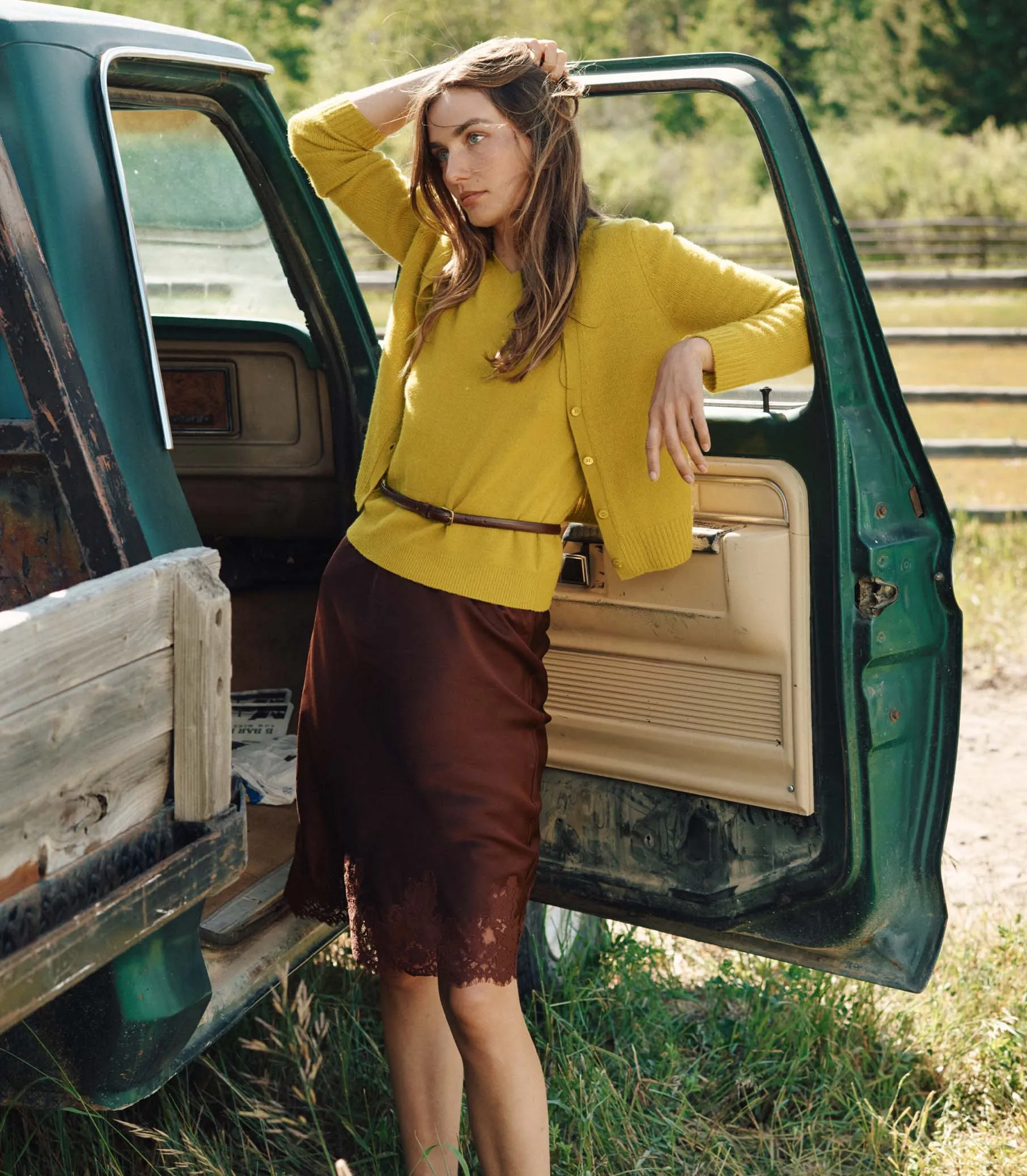 HMD -- ELOWETTE SKIRT -- CAFE BRUN sold by Doen