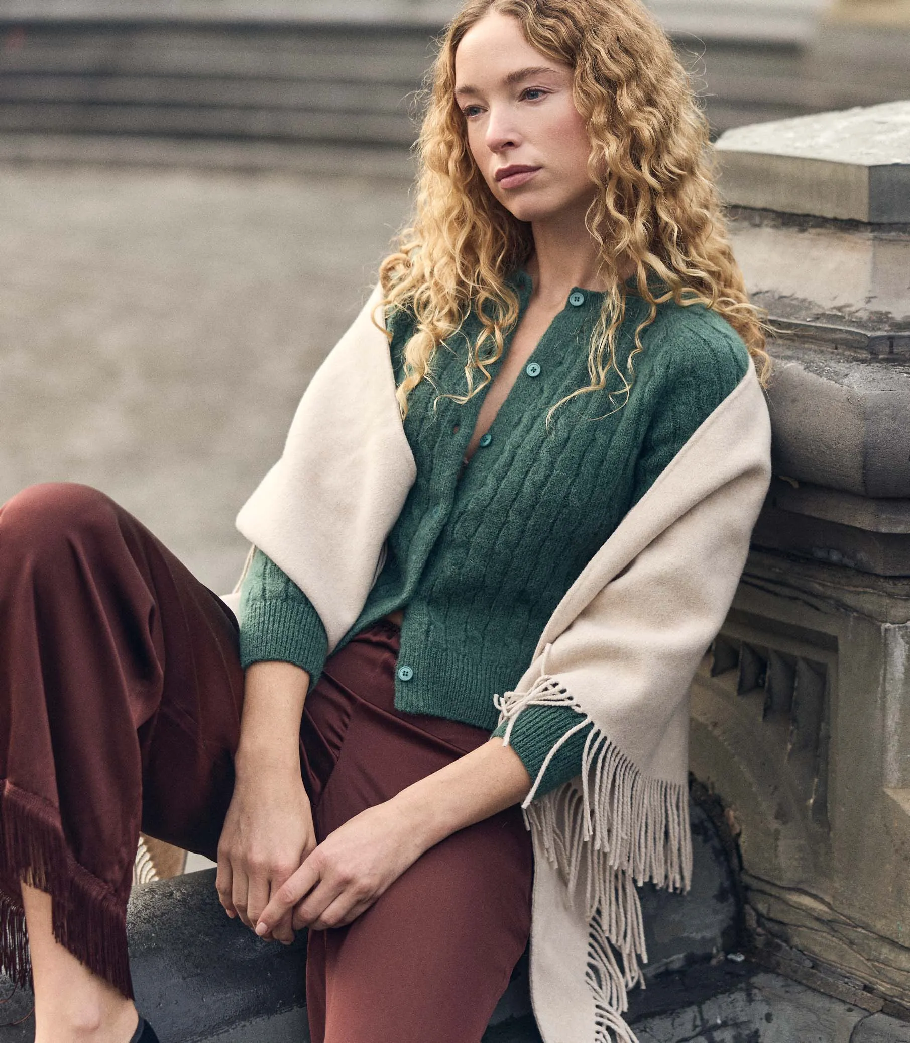 PENROSE CARDIGAN -- SPRUCE sold by Doen product image thumbnail 5