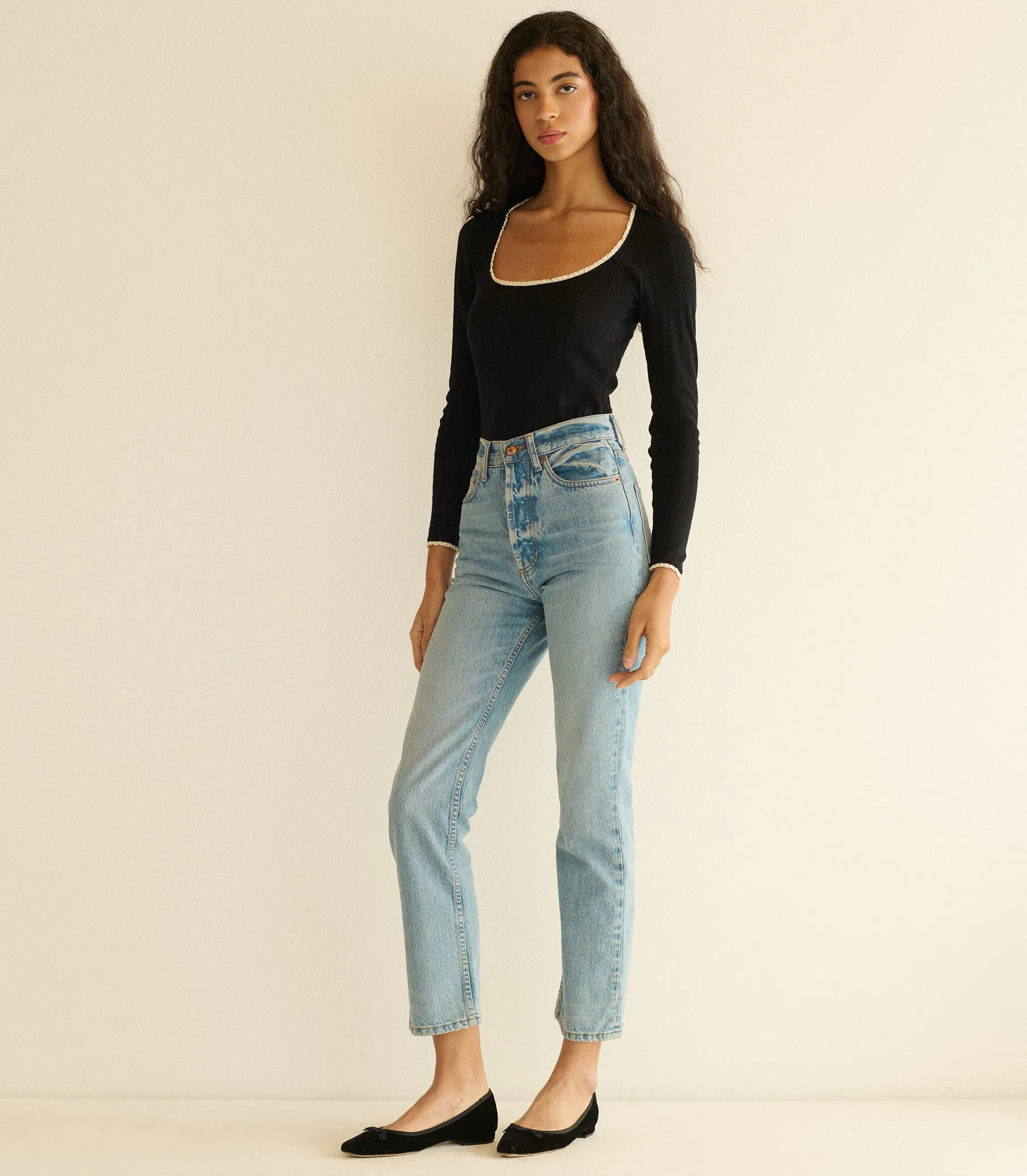 ROMY TEE -- BLACK sold by Doen product image thumbnail 2