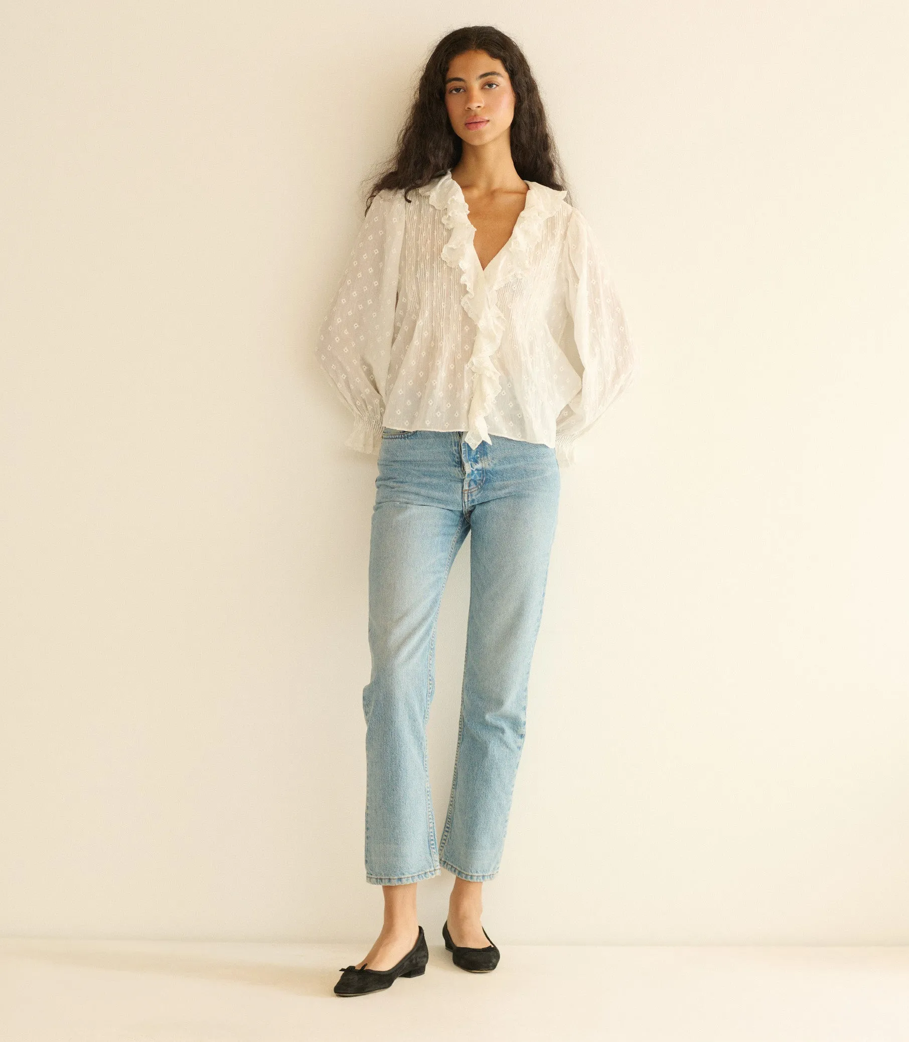 HARDY TOP -- SALT MARSEILLE EMBROIDERY sold by Doen product image thumbnail 4