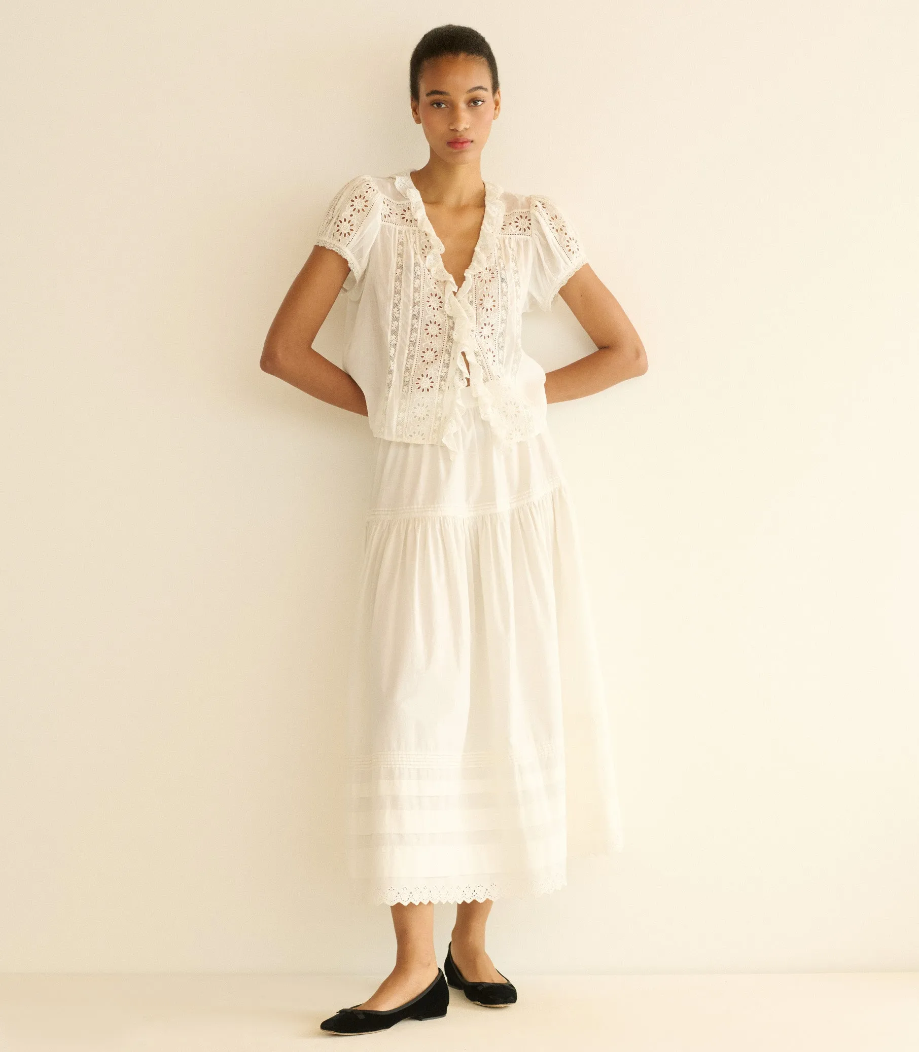 CLAIRETTE TOP -- SALT sold by Doen product image thumbnail 2