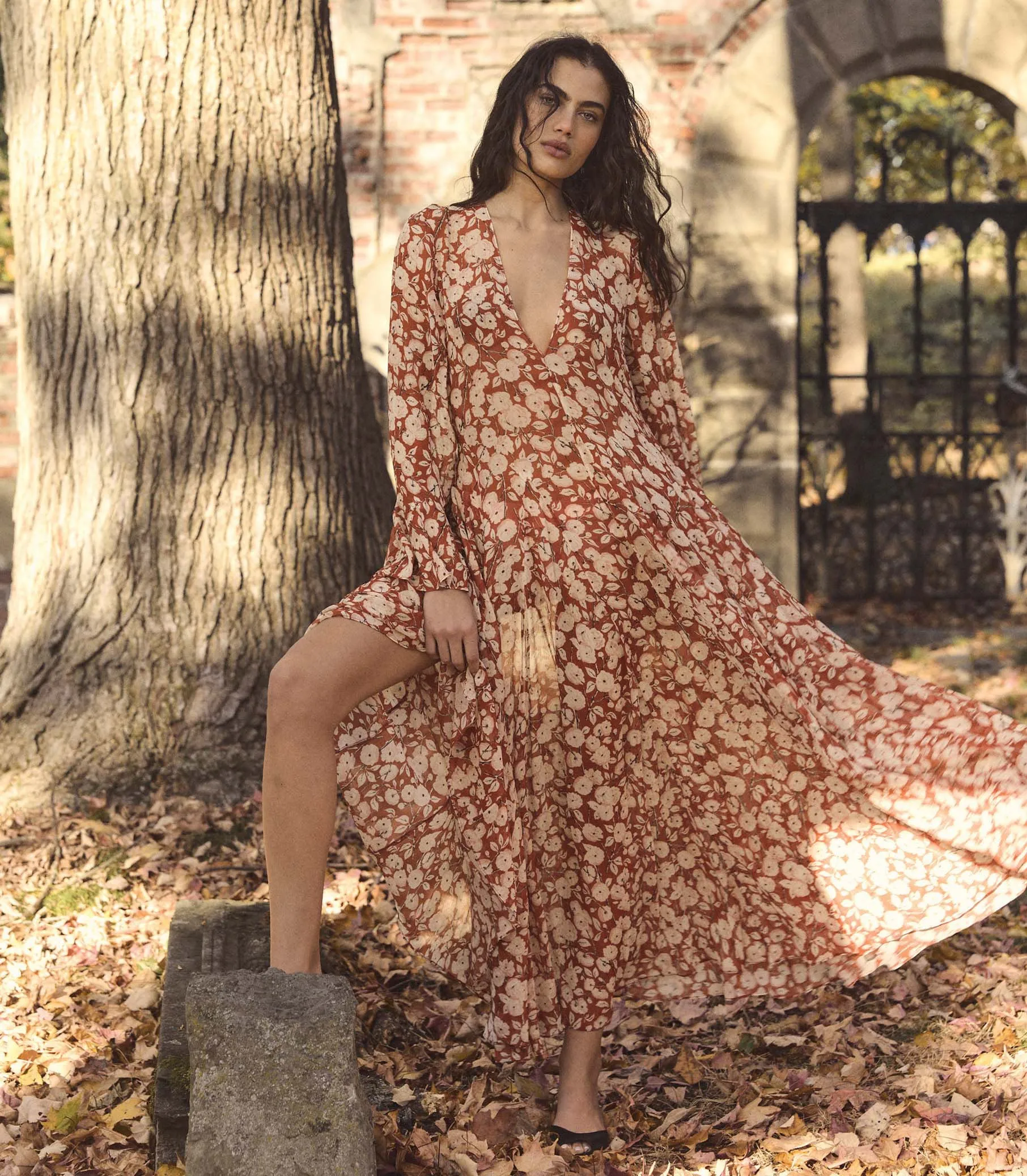 IMELDA DRESS -- ROUGE AMBRIDGE ROSE sold by Doen product image thumbnail 4