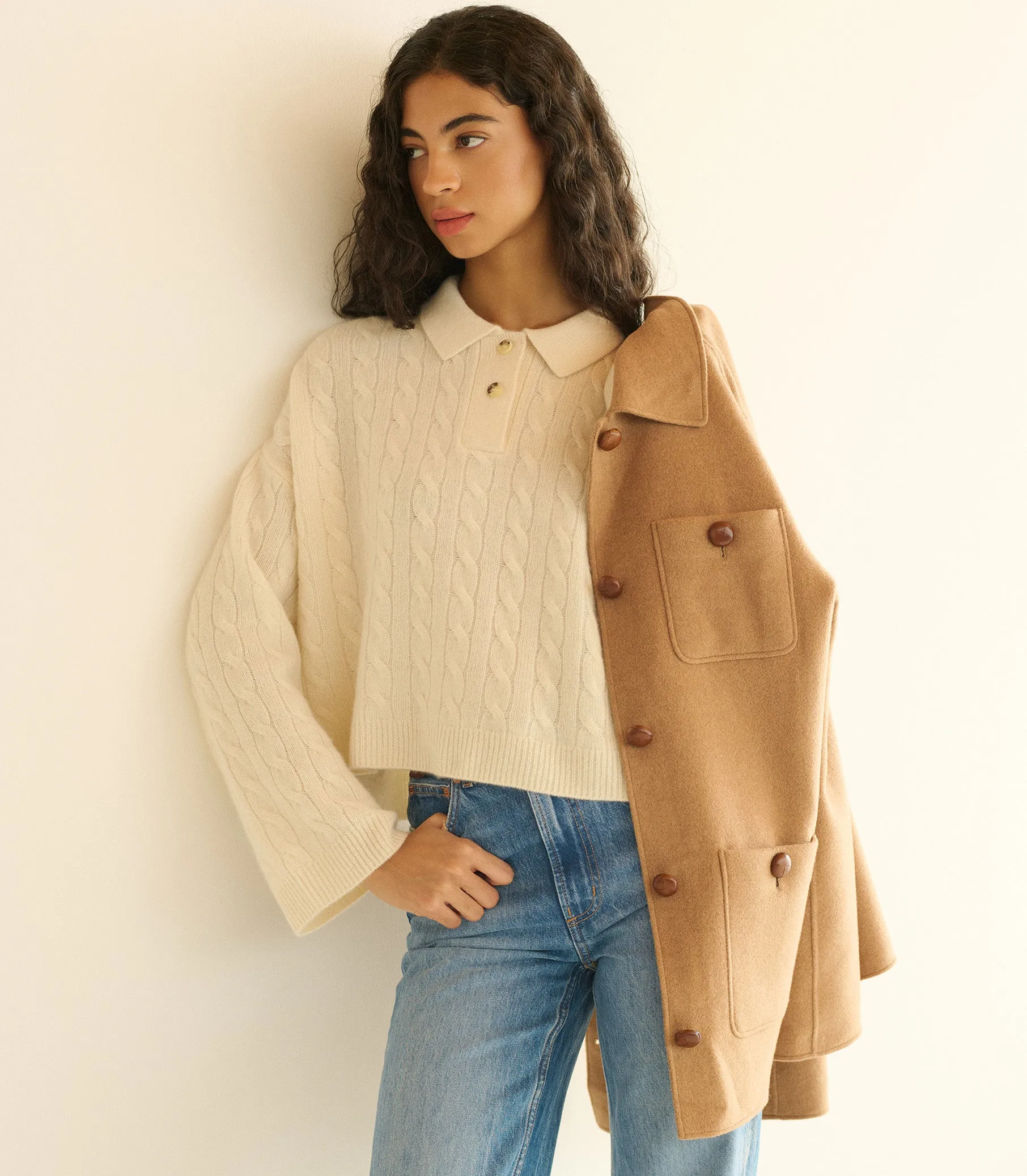 CAMBRIDGE CASHMERE SWEATER -- MAGNOLIA sold by Doen product image thumbnail 5
