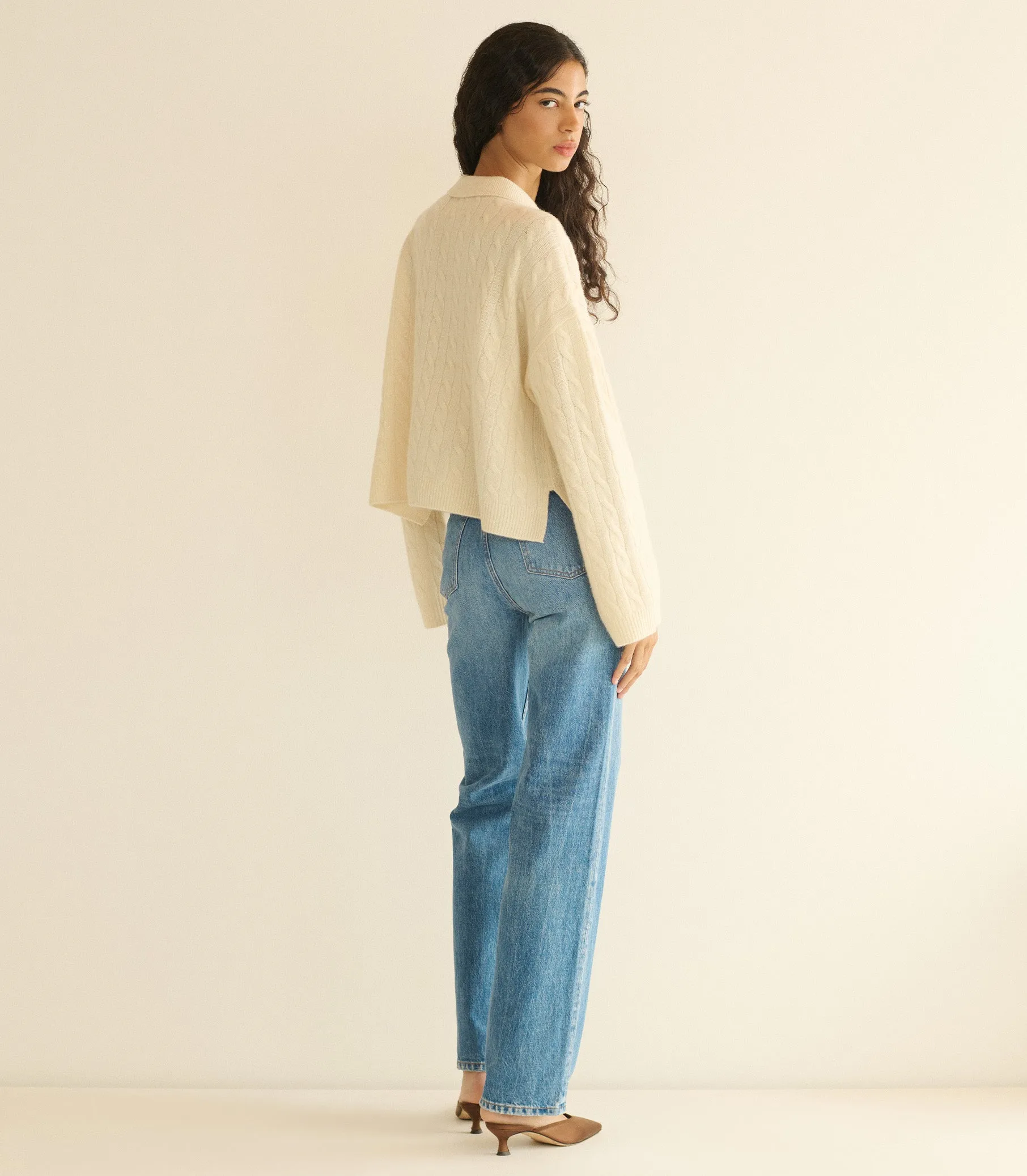 CAMBRIDGE CASHMERE SWEATER -- MAGNOLIA sold by Doen product image thumbnail 4