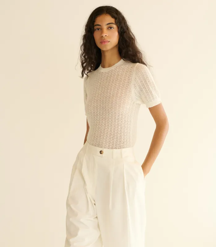 MONICA SWEATER -- IVORY sold by Doen