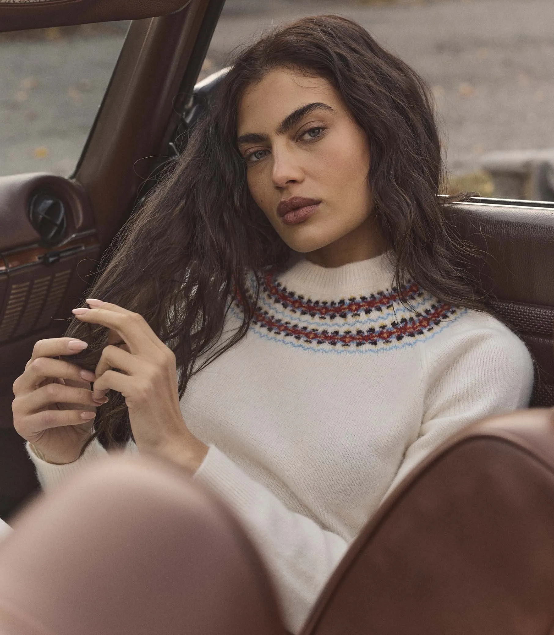 BONIFACE SWEATER -- IVORY ANNECY FAIR ISLE sold by Doen product image thumbnail 2