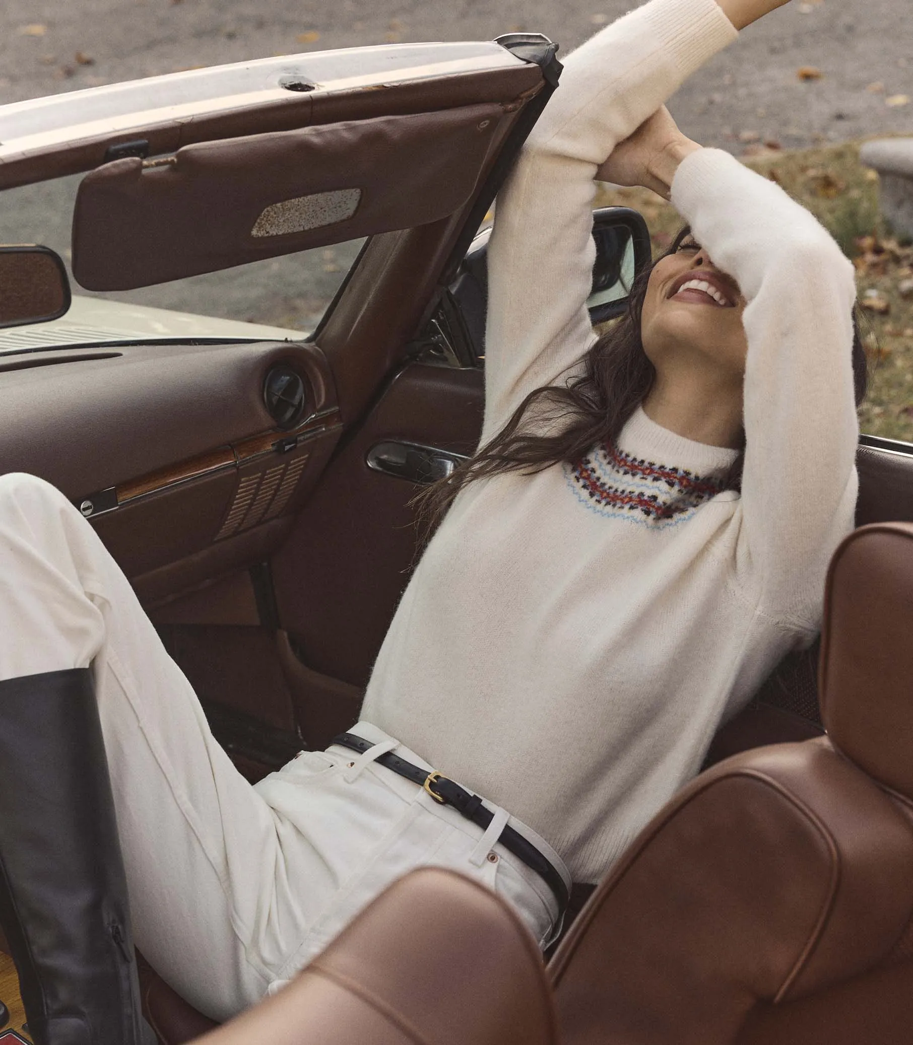 BONIFACE SWEATER -- IVORY ANNECY FAIR ISLE sold by Doen product image thumbnail 3