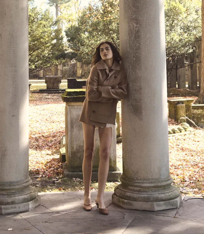 GERMAIN COAT -- LIGHT KHAKI made by Doen