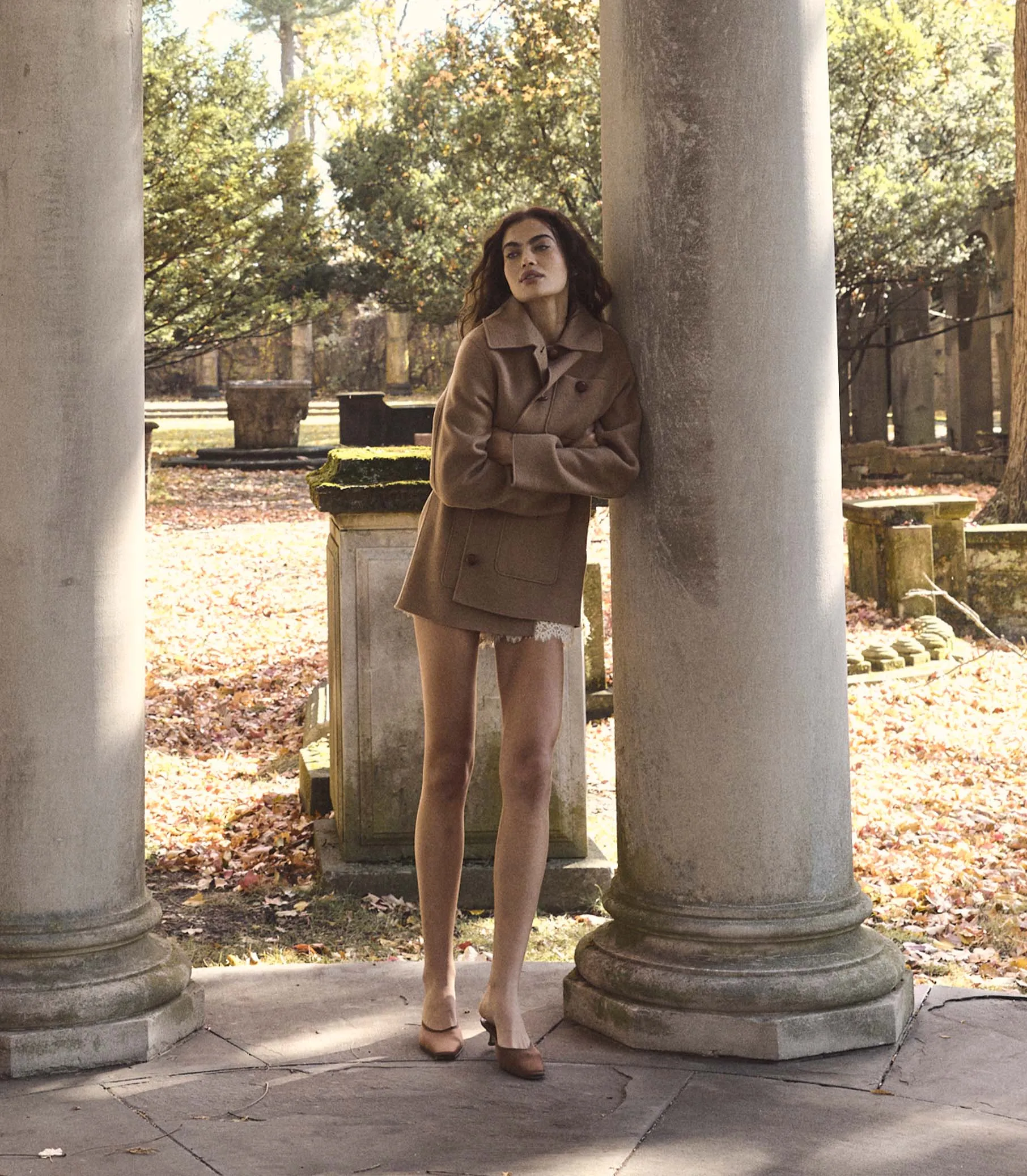 GERMAIN COAT -- LIGHT KHAKI sold by Doen