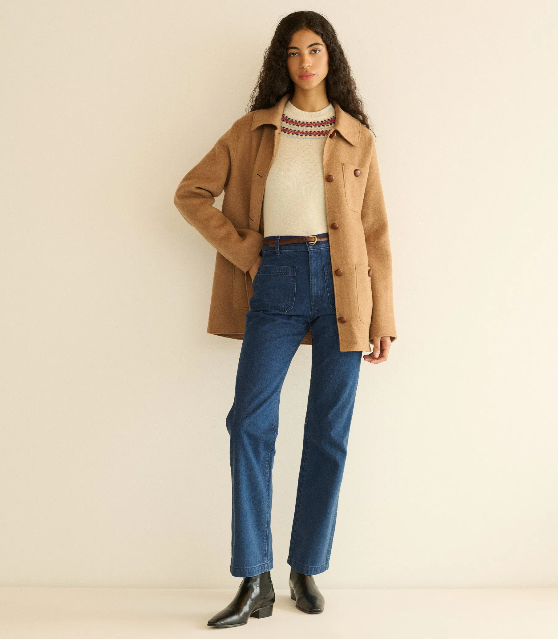 GERMAIN COAT -- LIGHT KHAKI sold by Doen product image thumbnail 3