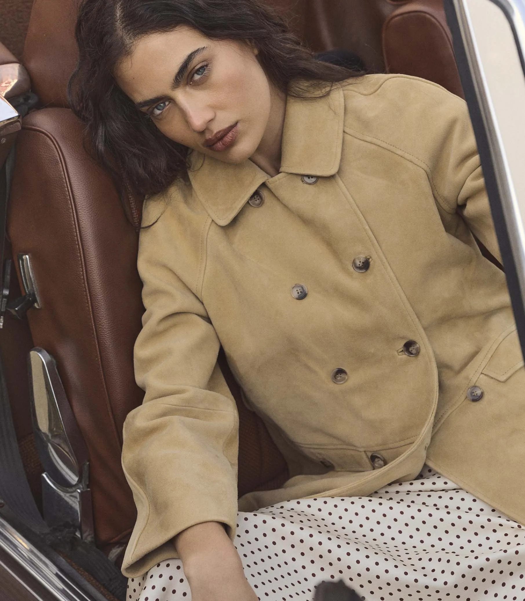 HUTTON SUEDE TRENCH -- BLONDE sold by Doen product image thumbnail 3