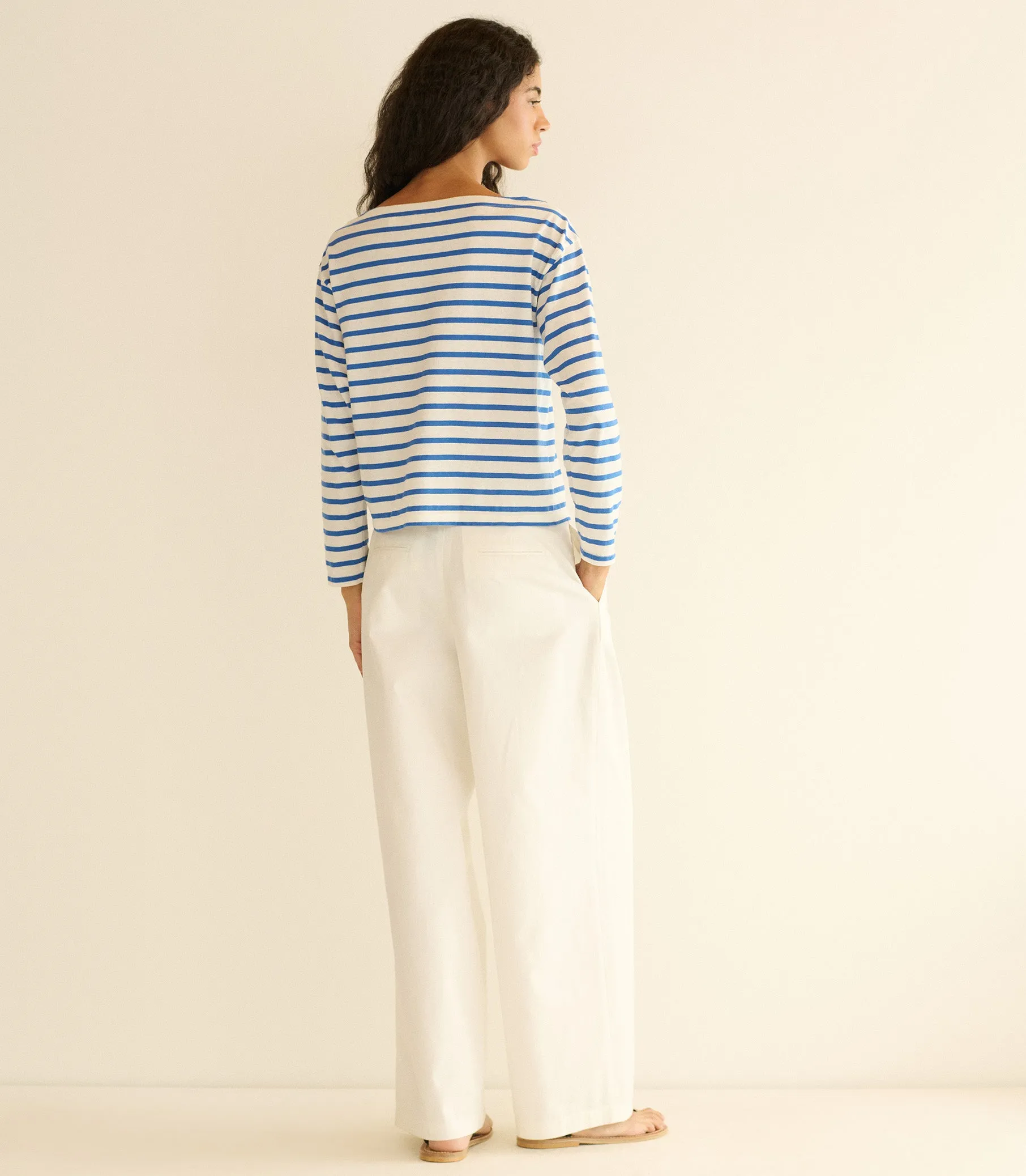 IRENE TEE -- BLEU BRETON STRIPE sold by Doen product image thumbnail 5