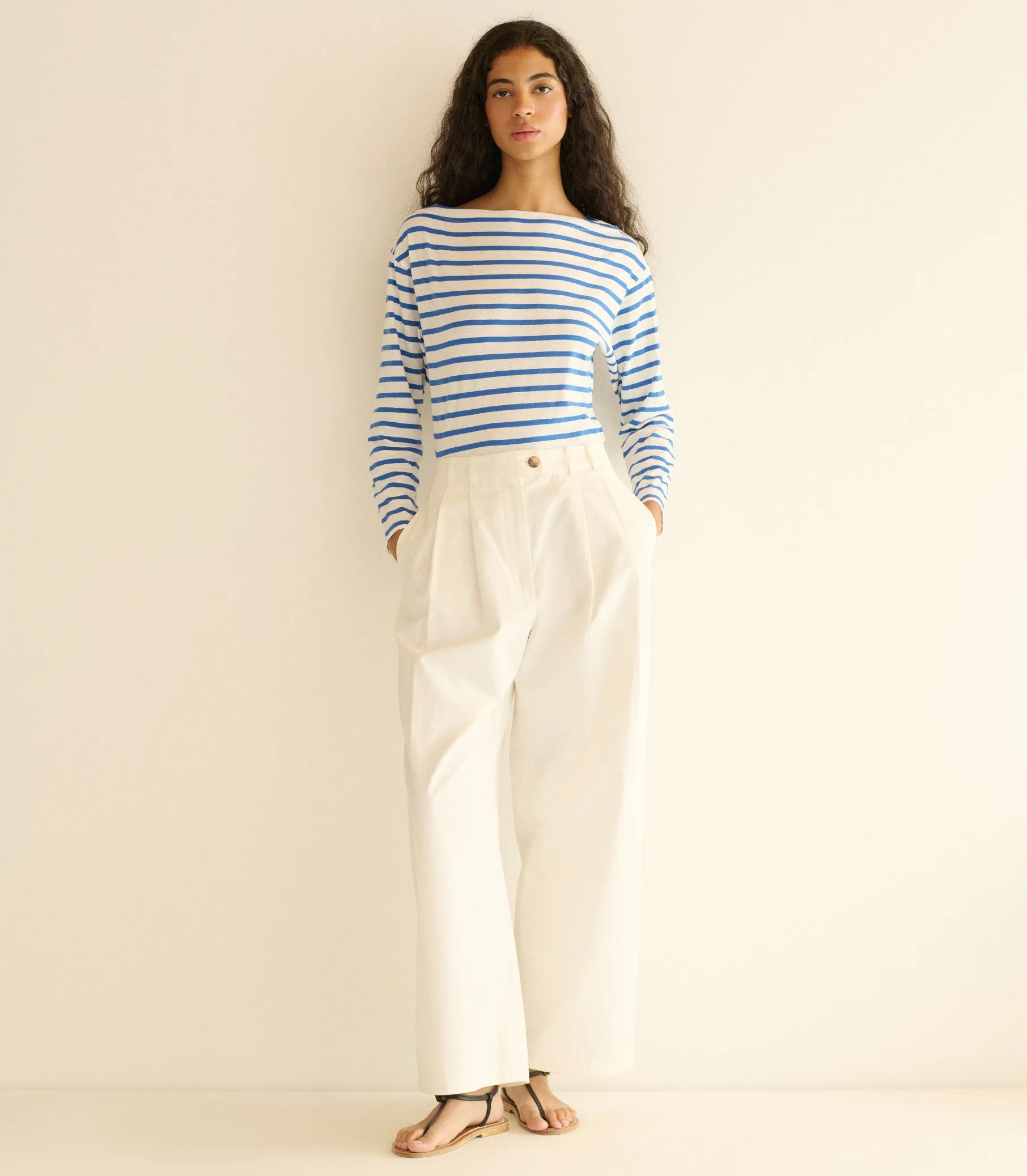 IRENE TEE -- BLEU BRETON STRIPE sold by Doen product image thumbnail 4