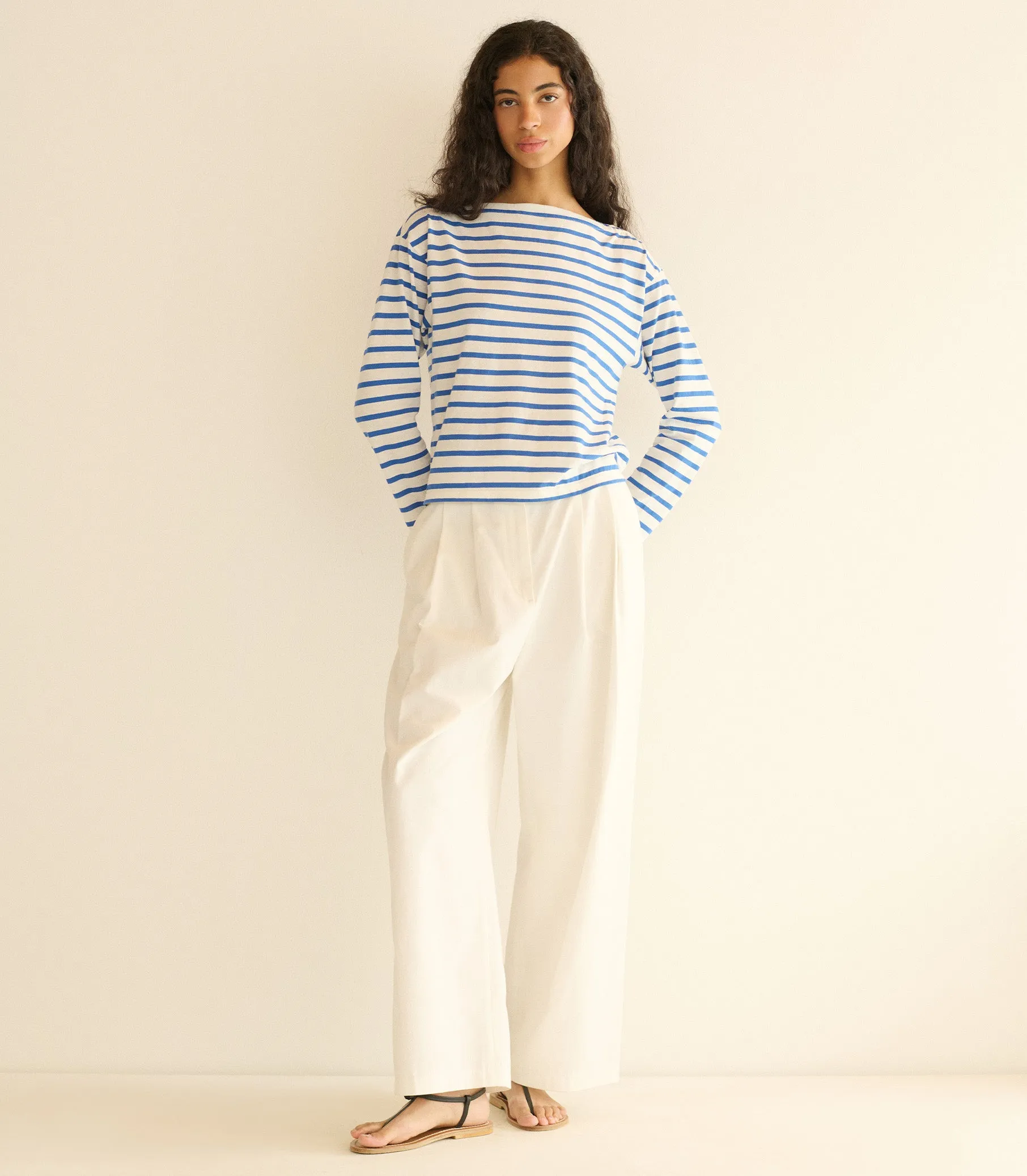 IRENE TEE -- BLEU BRETON STRIPE sold by Doen product image thumbnail 3
