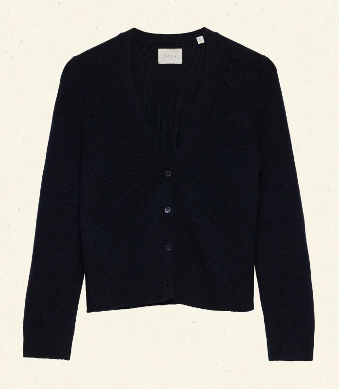 CAMERON CASHMERE CARDIGAN -- NAVY sold by Doen