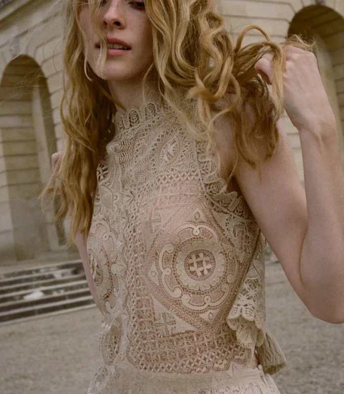 HANDKERCHIEF ANNIVERSARY TOP -- PAILLE made by Doen