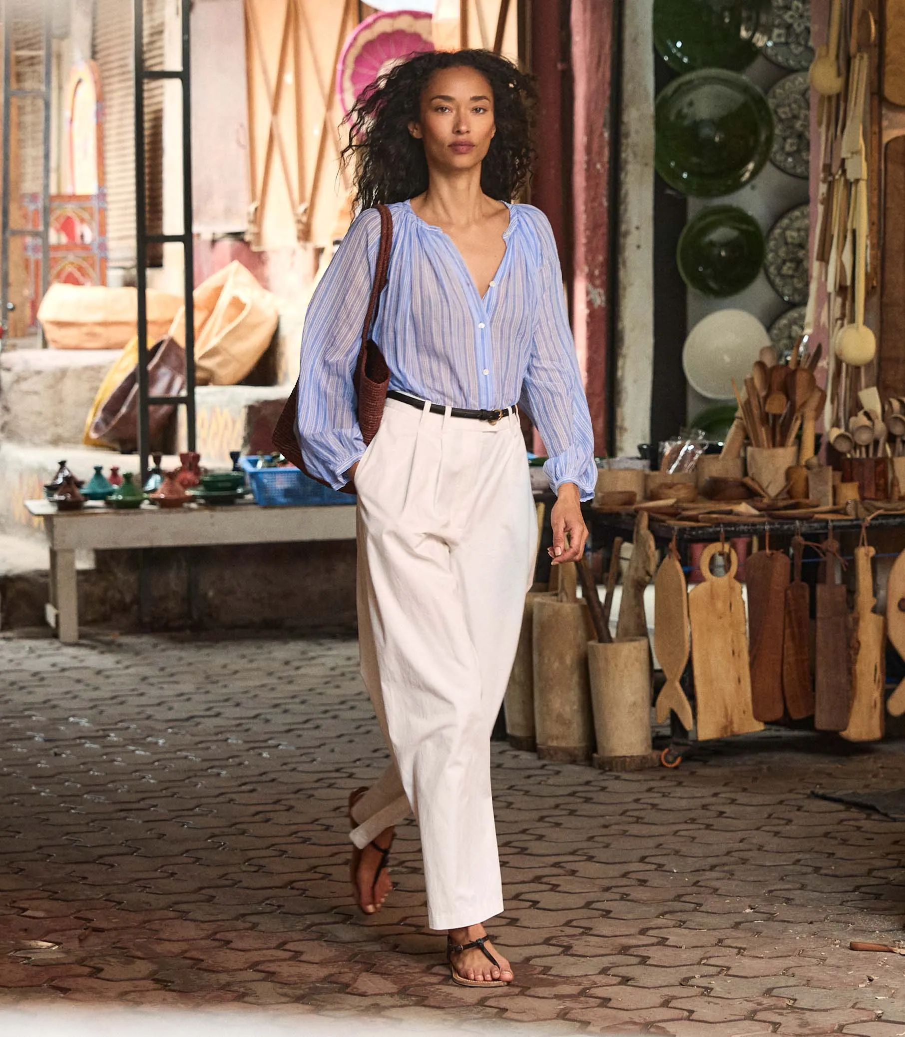 JONIE TOP -- SALERNO STRIPE sold by Doen product image thumbnail 3