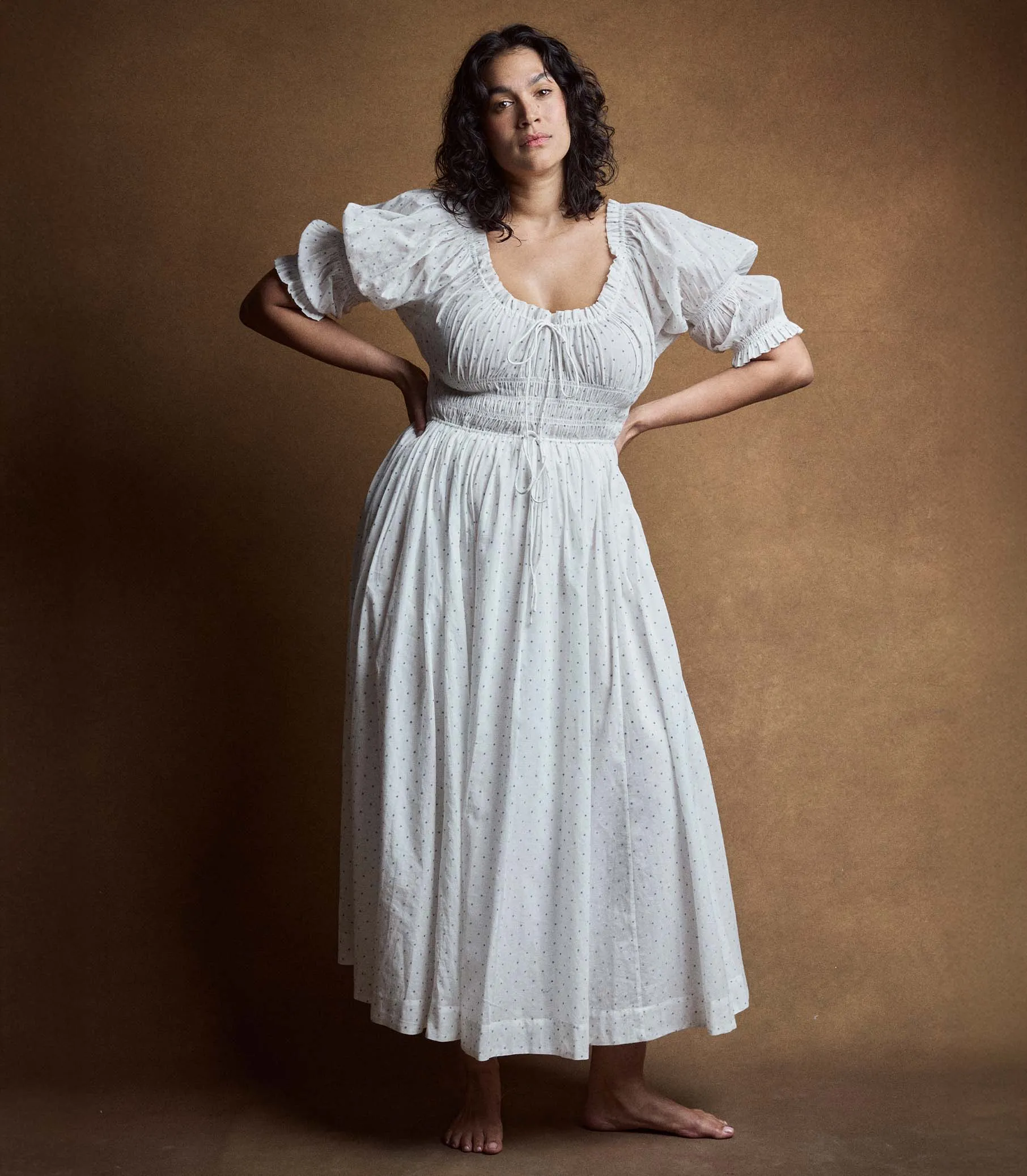 ISCHIA DRESS -- SALT FLOCK DOT sold by Doen product image thumbnail 5