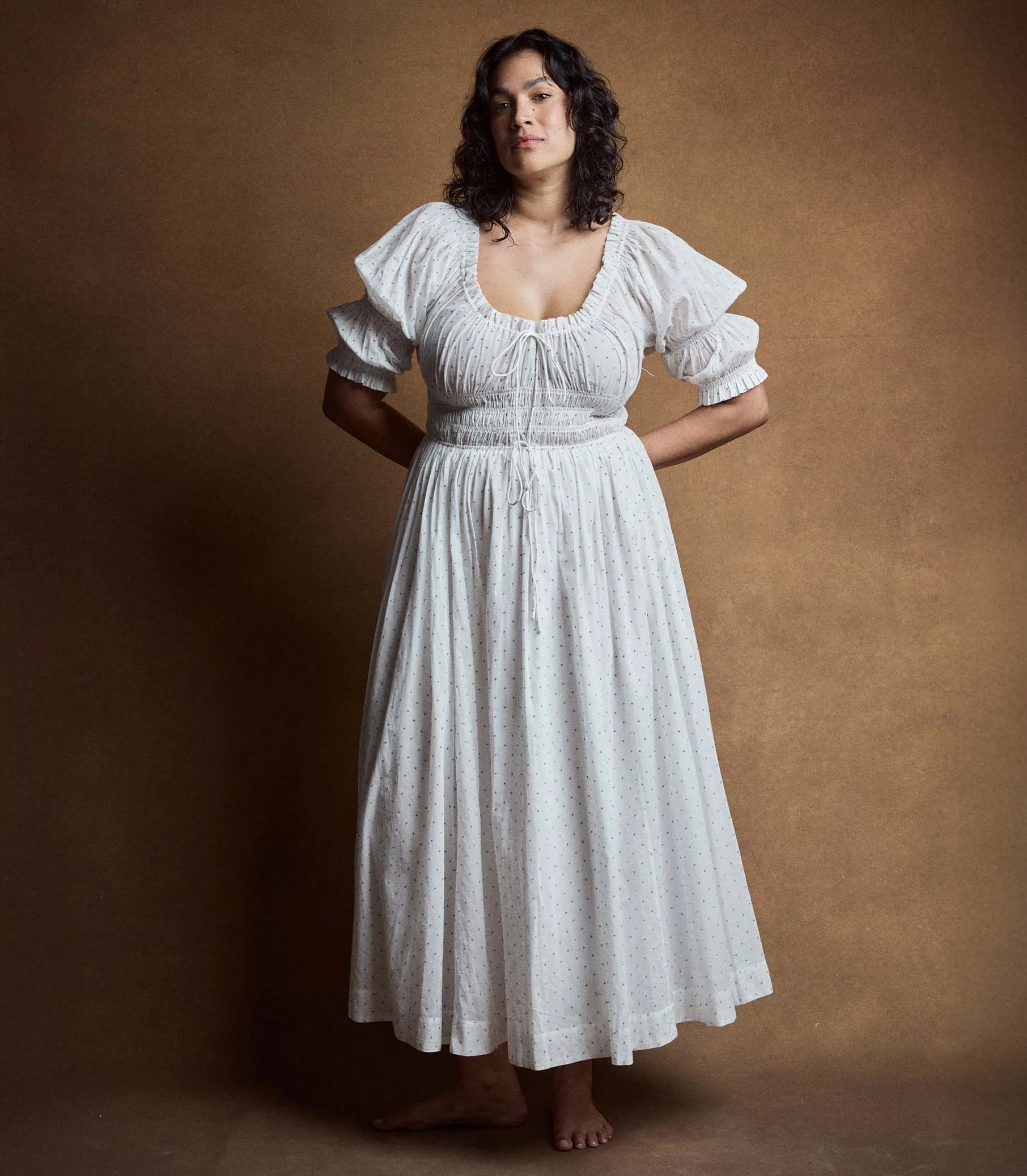 ISCHIA DRESS -- SALT FLOCK DOT sold by Doen product image thumbnail 3