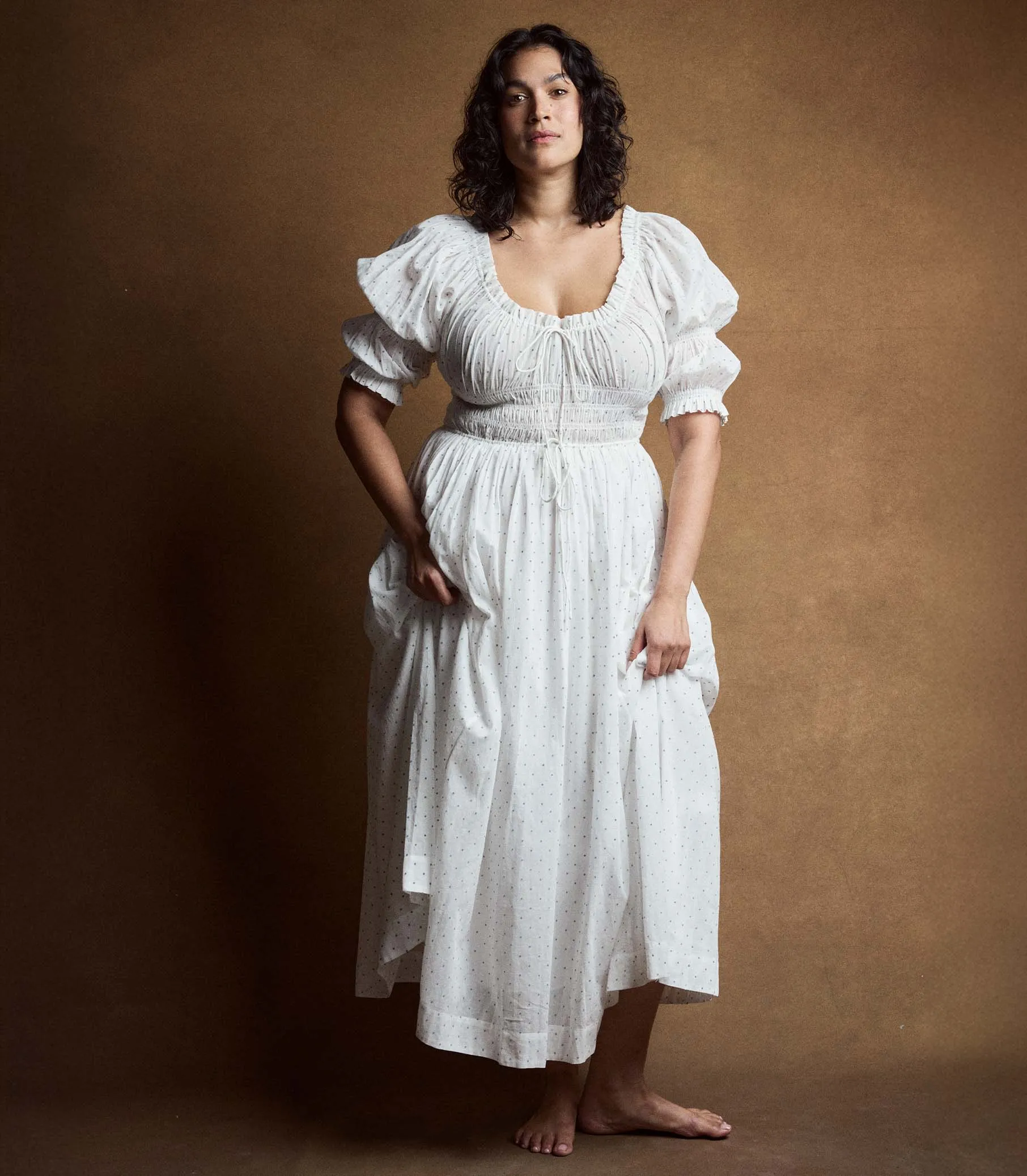 ISCHIA DRESS -- SALT FLOCK DOT sold by Doen product image thumbnail 4