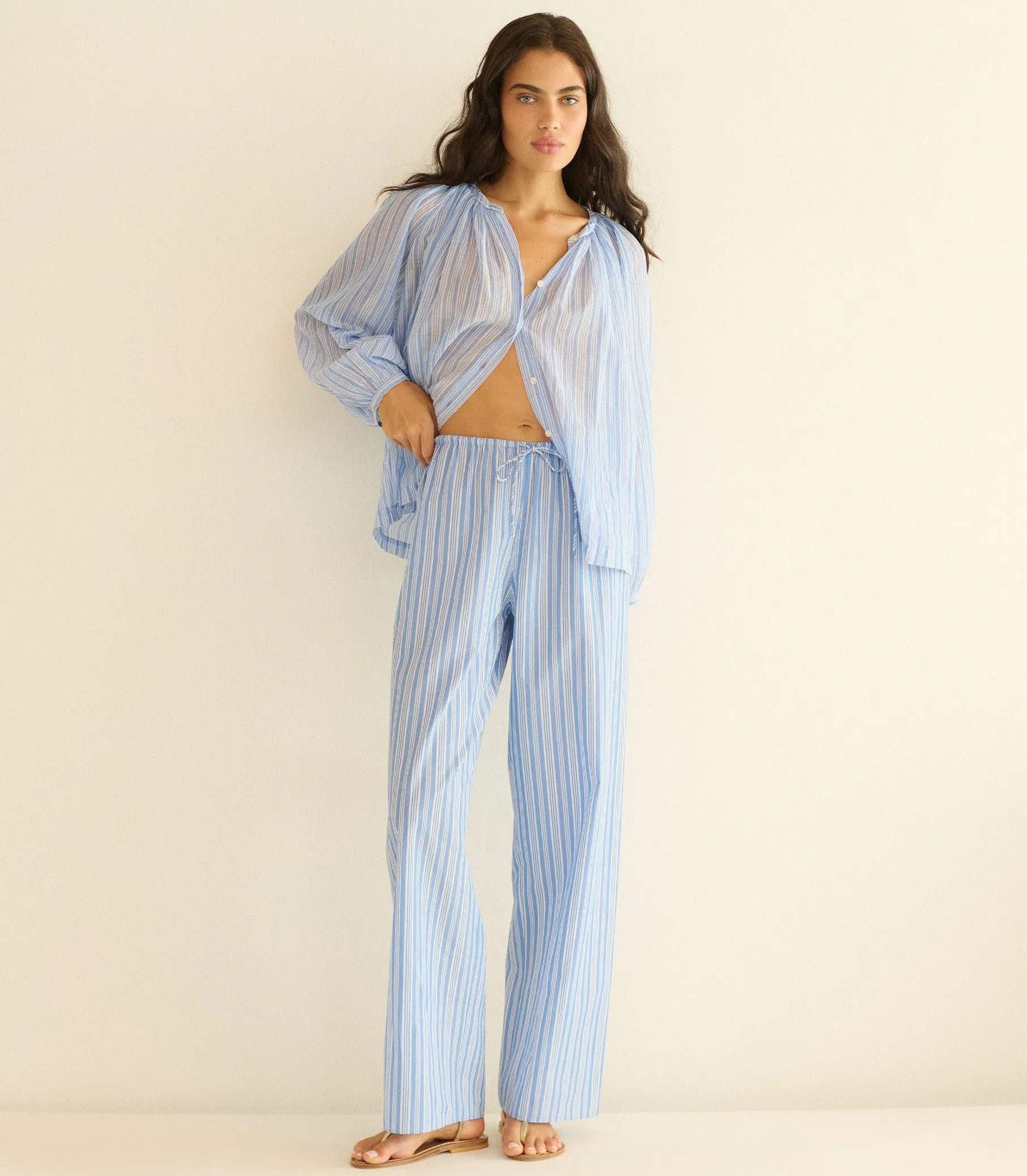 LAVONA DRAWSTRING PANT -- SALERNO STRIPE sold by Doen product image thumbnail 4