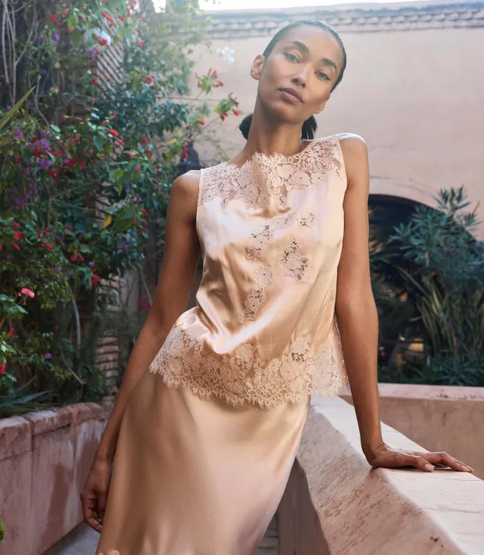 VIVIANE TOP -- PEACH SORBET made by Doen