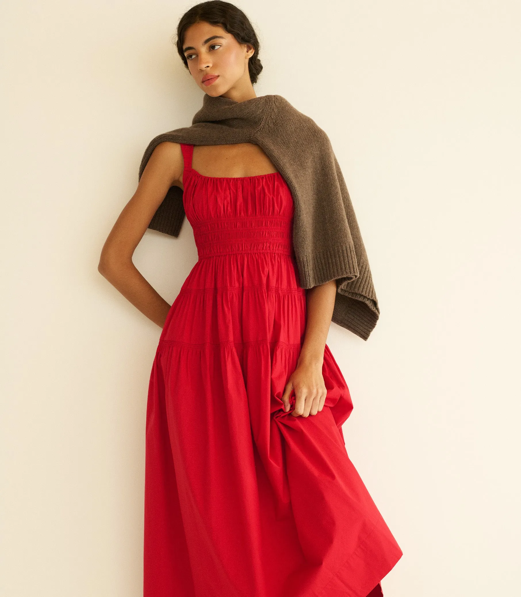 CLOVER DRESS -- DEEP TOMATO sold by Doen product image thumbnail 3