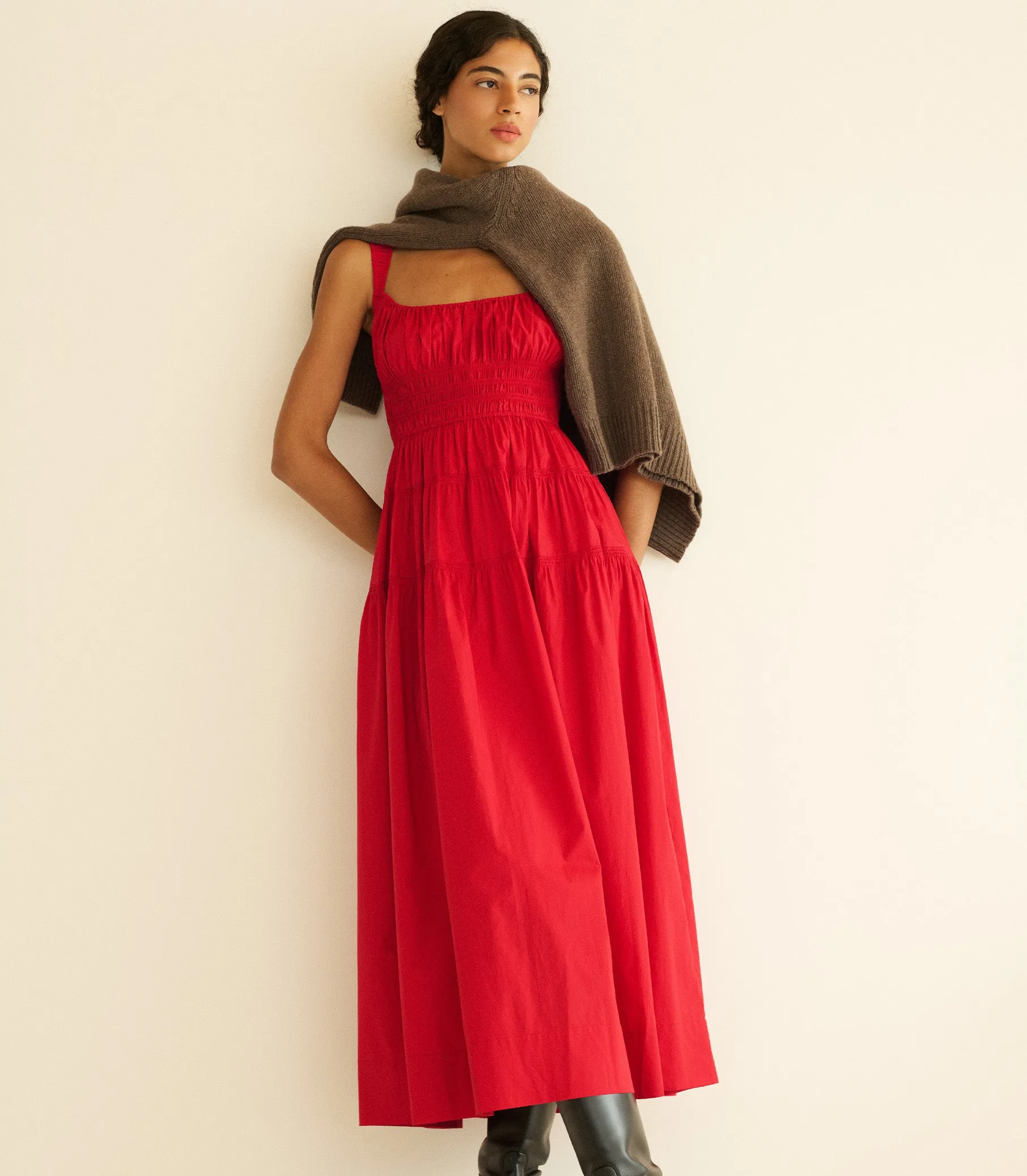 CLOVER DRESS -- DEEP TOMATO sold by Doen product image thumbnail 4