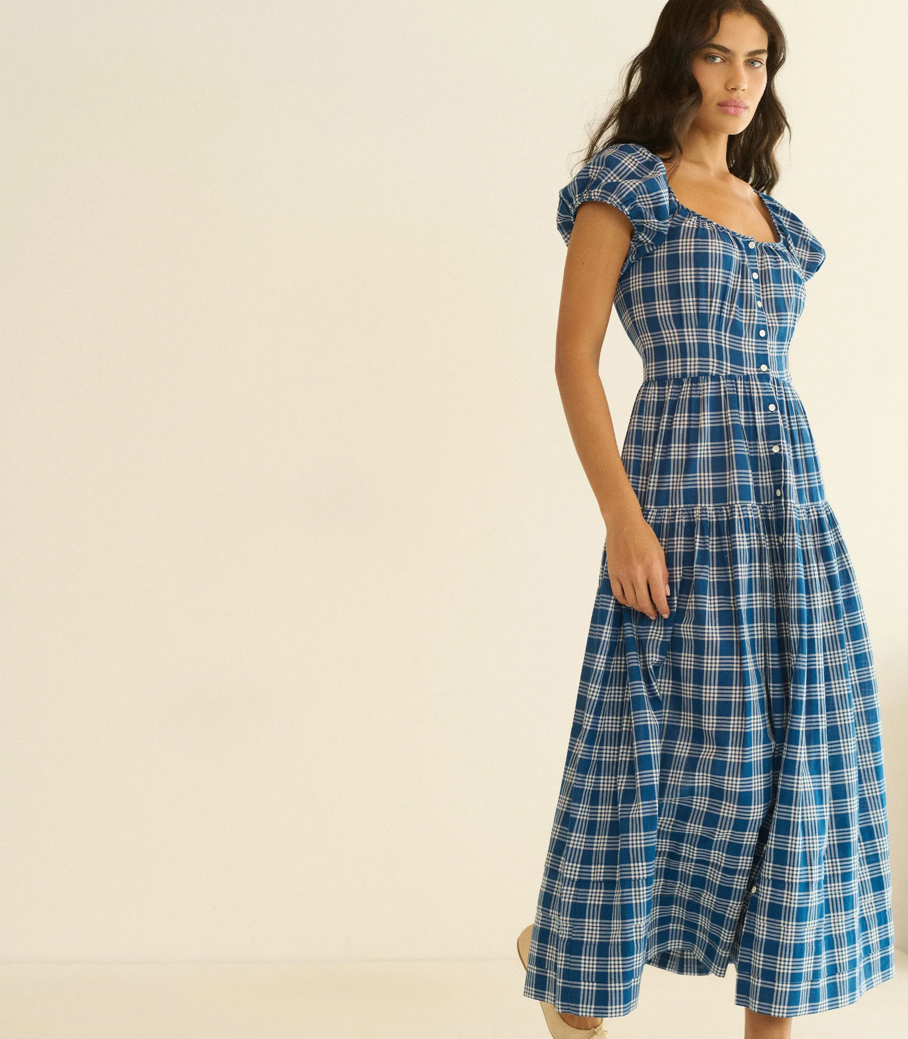 VALENNE DRESS -- DORSET PLAID sold by Doen product image thumbnail 2