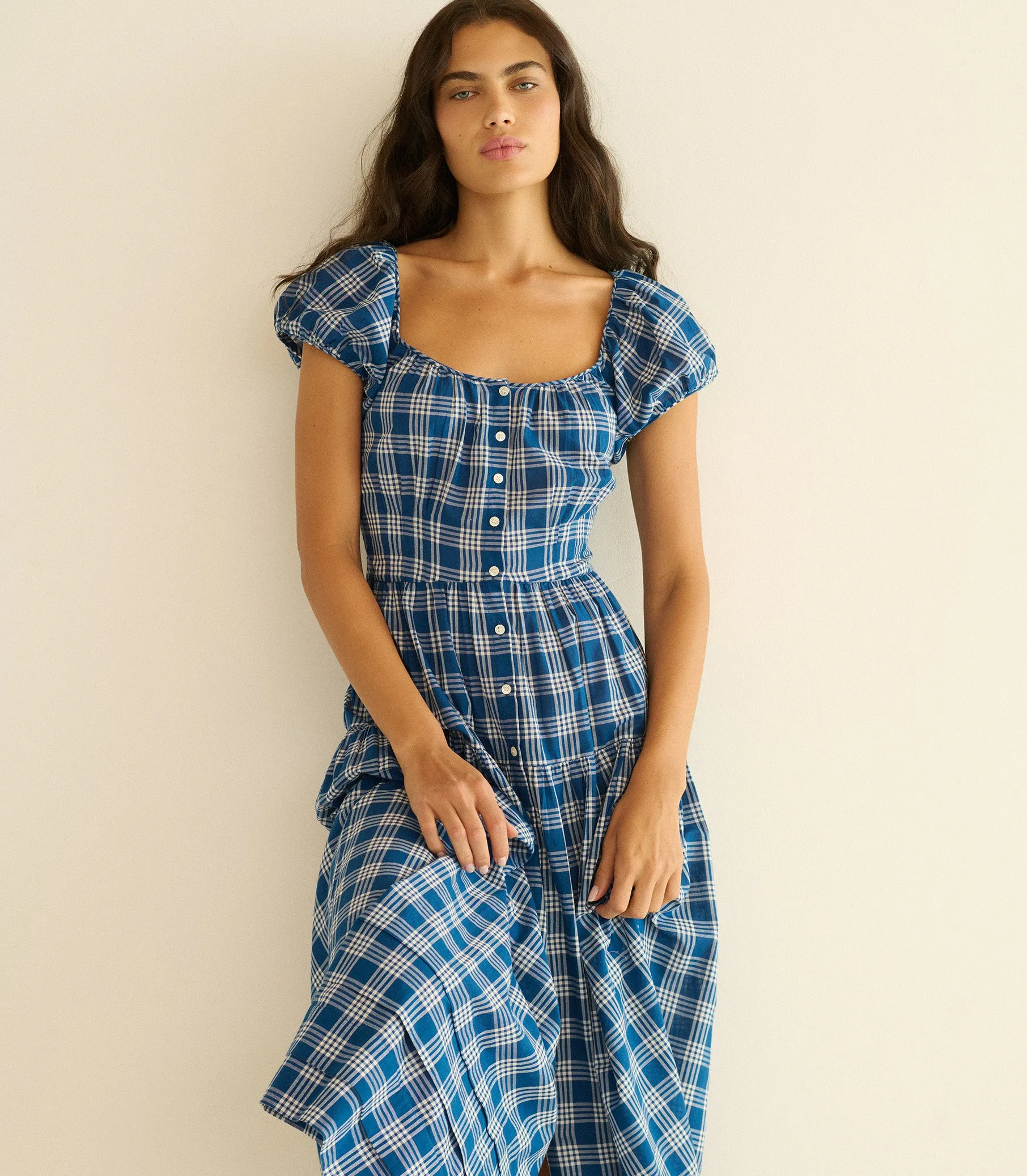 VALENNE DRESS -- DORSET PLAID sold by Doen product image thumbnail 3