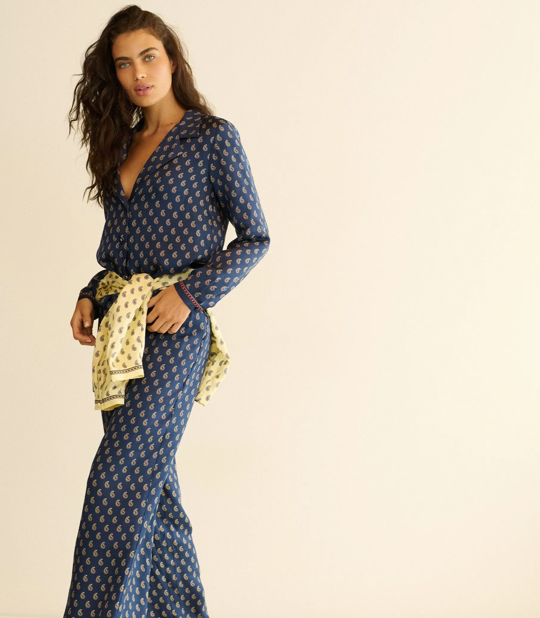 ELENE TOP -- BLEU TAORMINA PAISLEY sold by Doen product image thumbnail 3