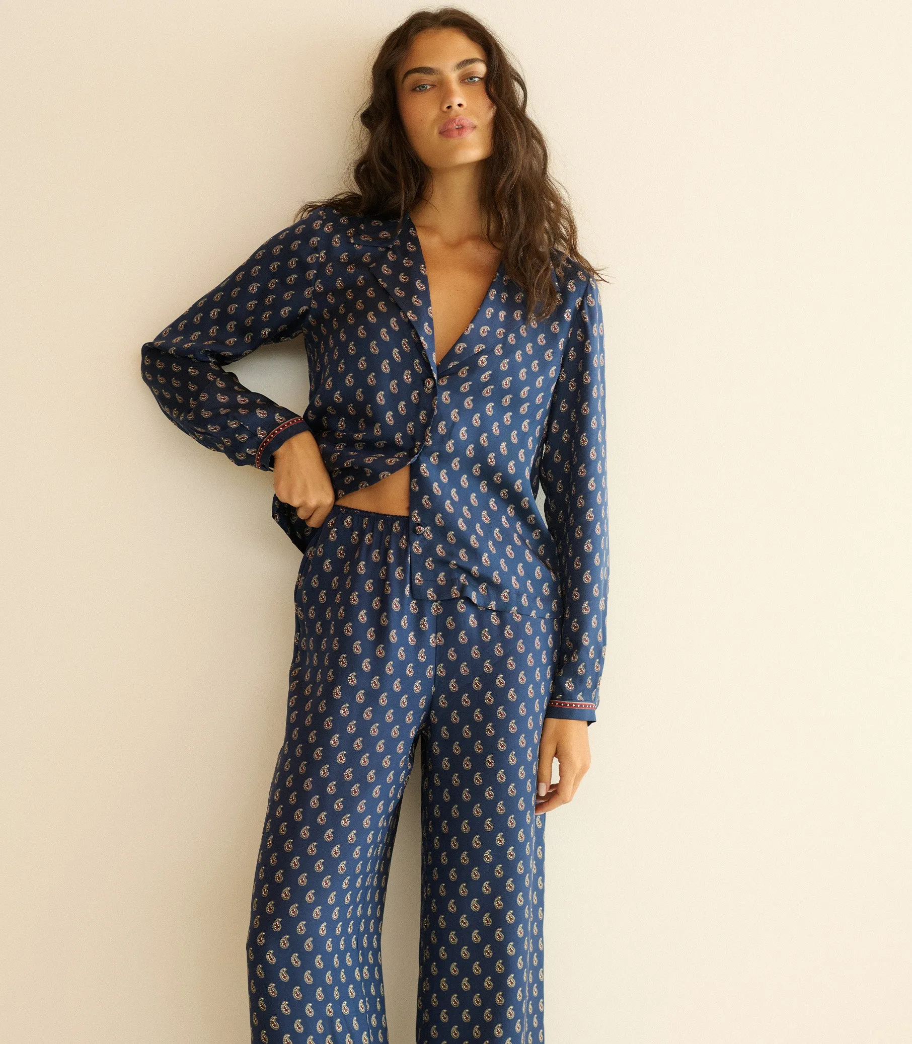 ELENE TOP -- BLEU TAORMINA PAISLEY sold by Doen product image thumbnail 2