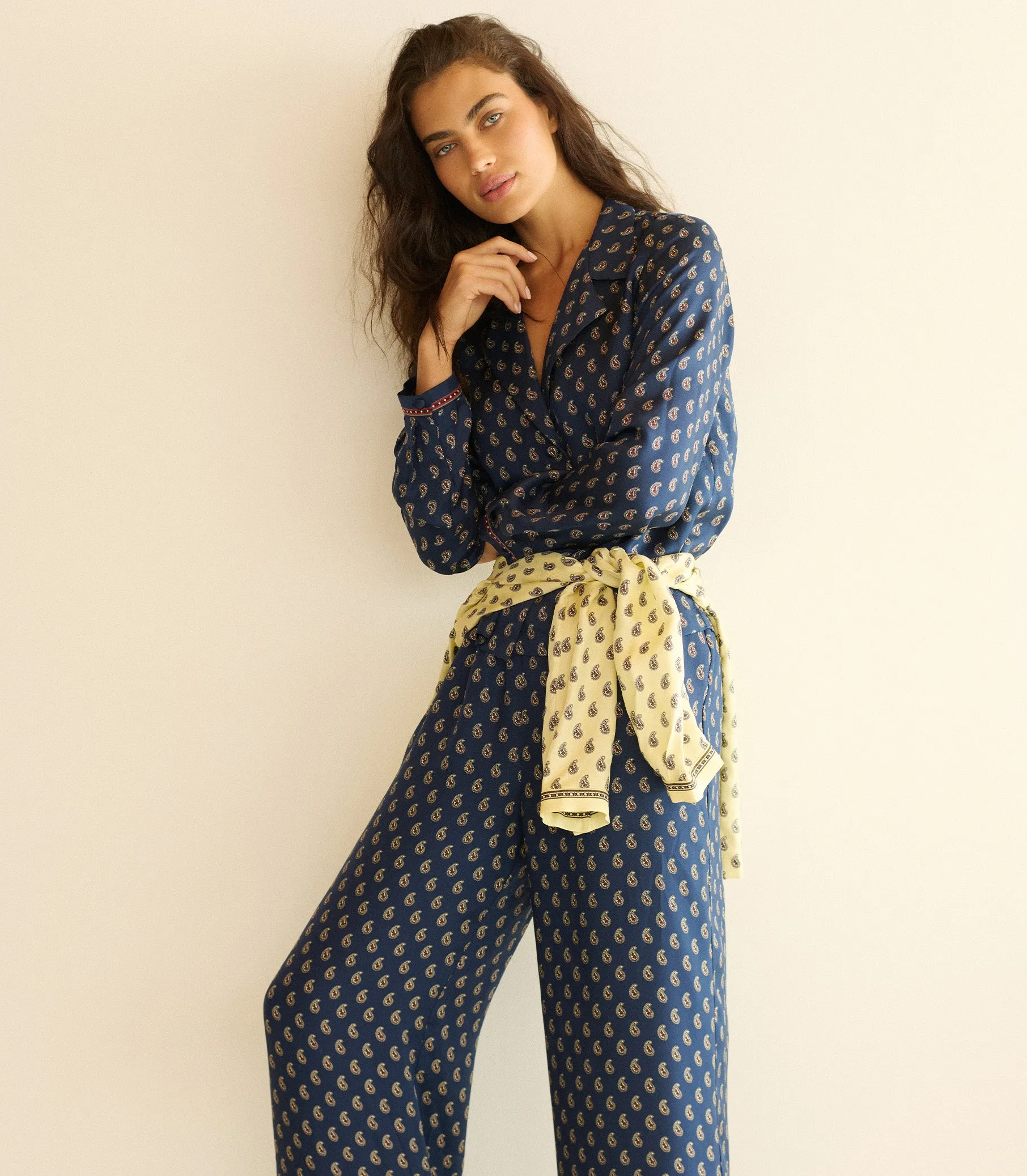 ELENE TOP -- BLEU TAORMINA PAISLEY sold by Doen product image thumbnail 5