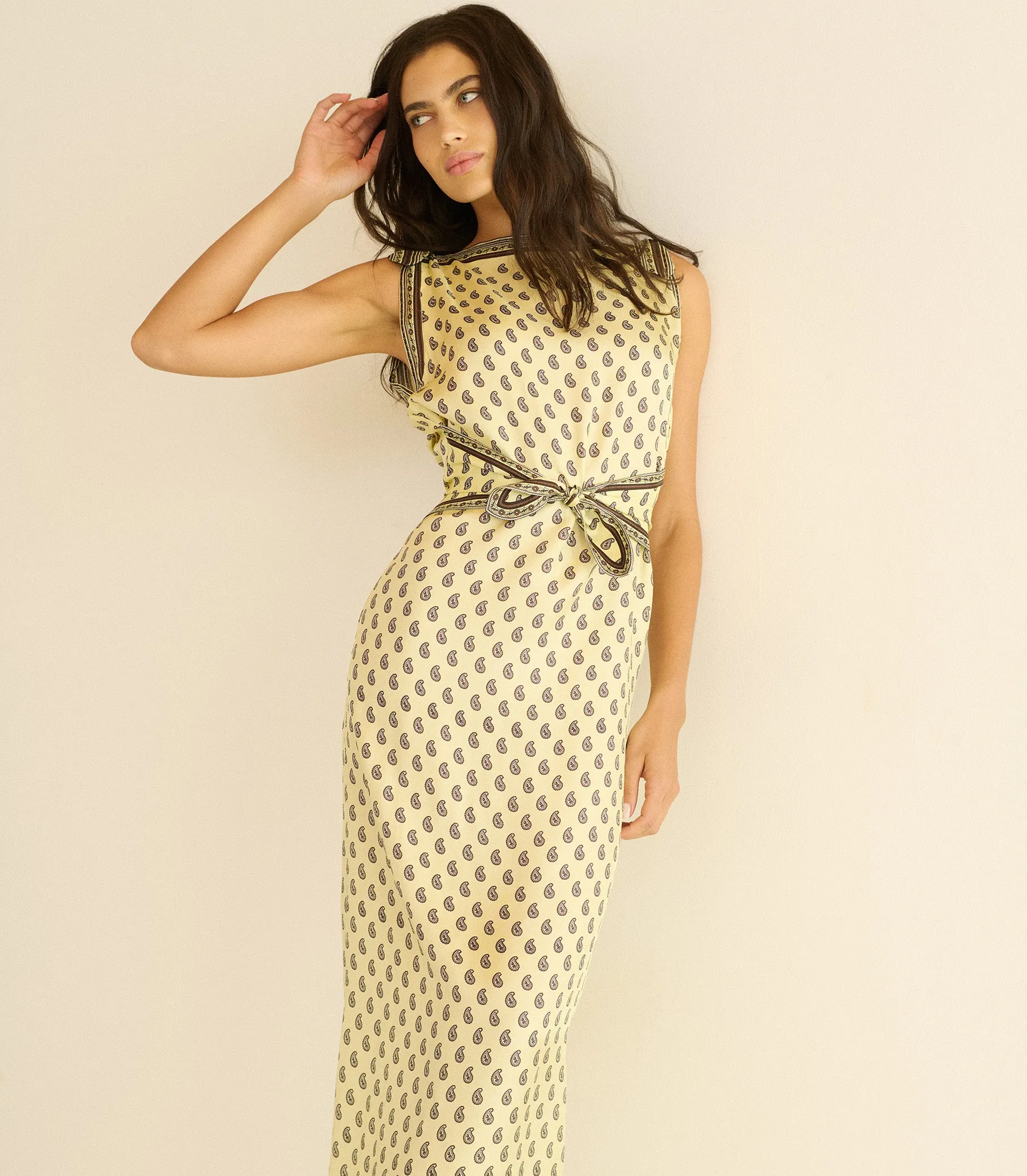 AMORETTE DRESS -- SUNLIGHT TAORMINA PAISLEY sold by Doen product image thumbnail 3