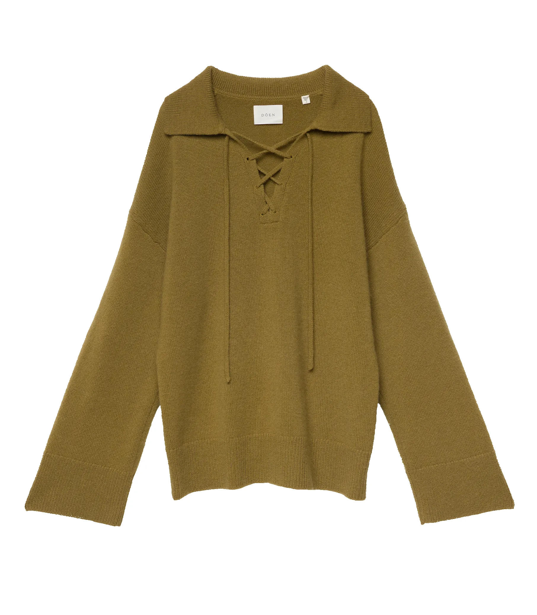 BURKE CASHMERE SWEATER -- MOSSY OLIVE BROWN sold by Doen product image thumbnail 5