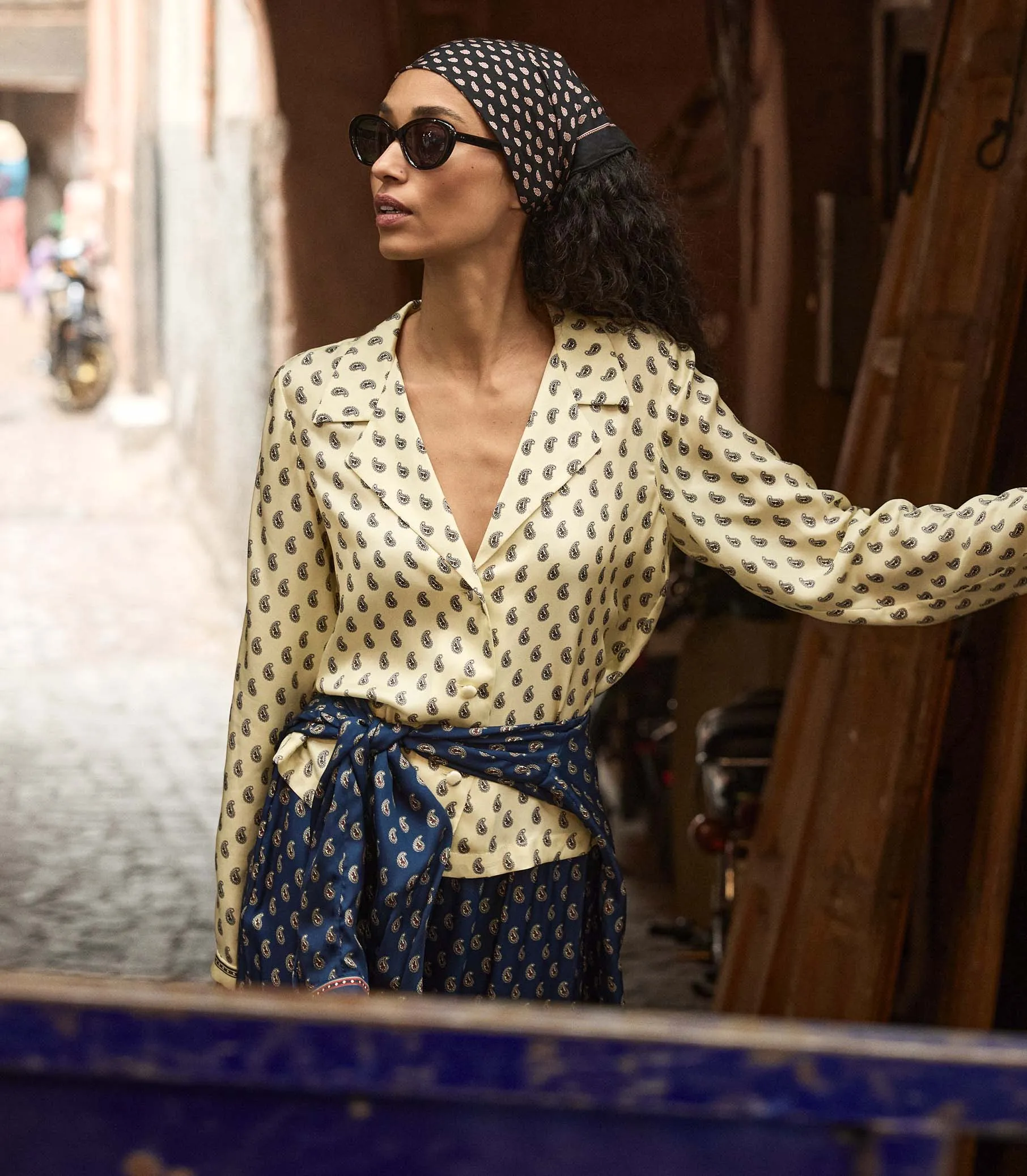 ELENE TOP -- SUNLIGHT TAORMINA PAISLEY sold by Doen