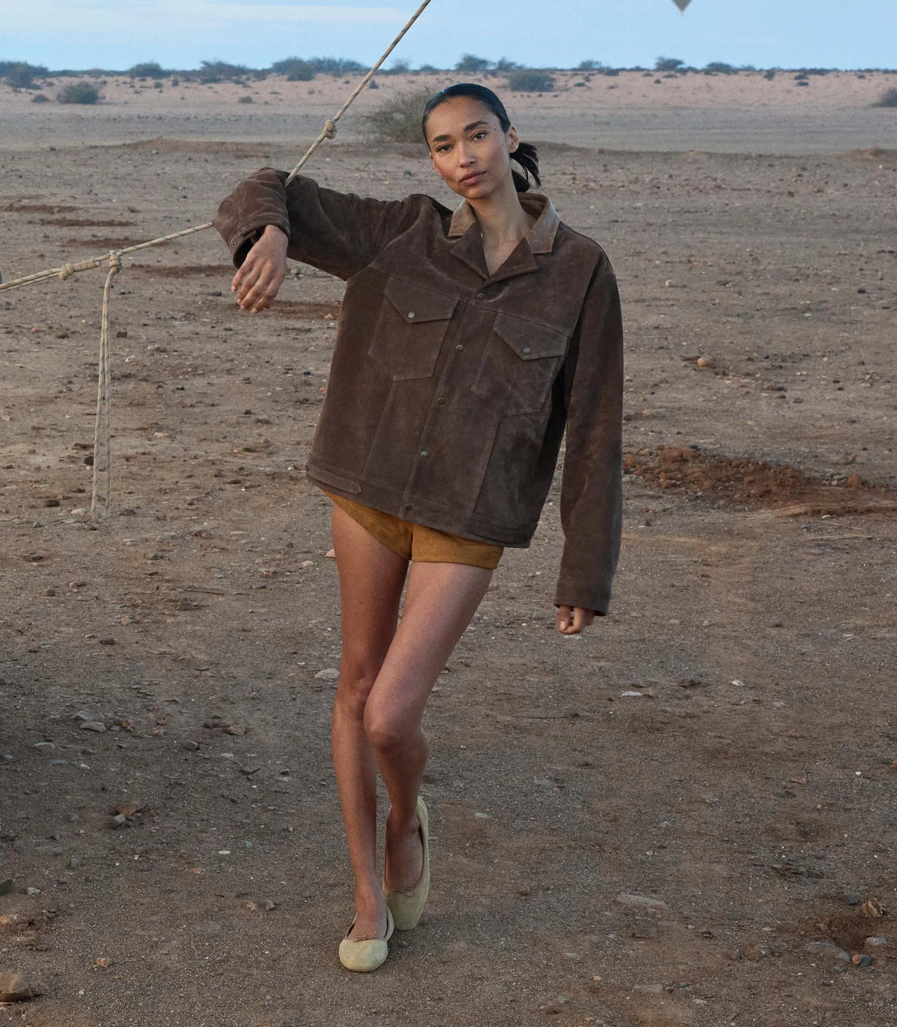 CARSON SUEDE JACKET -- SABLE sold by Doen product image thumbnail 3